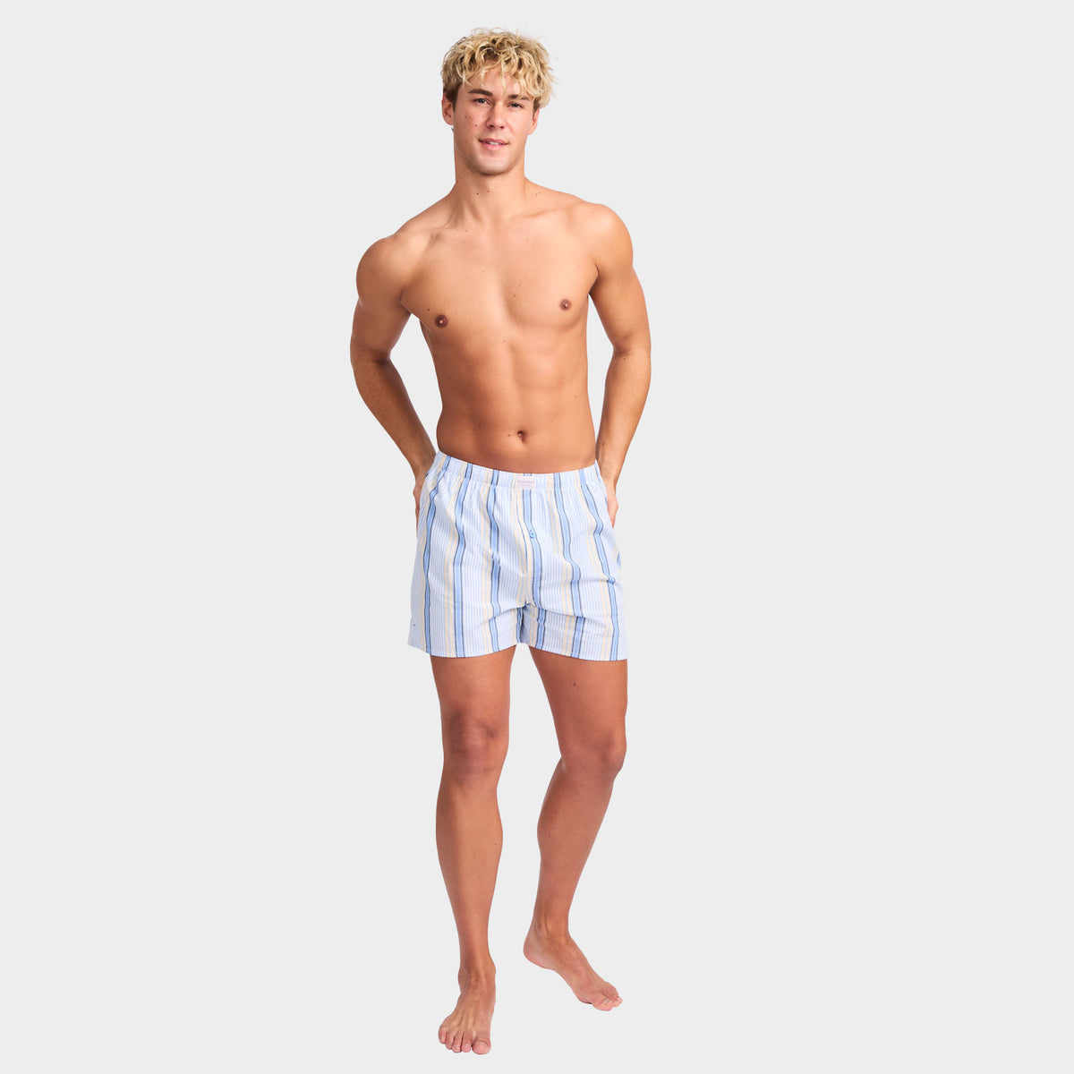 Mitchdowd Men’s Stripe Stretch Cotton Boxer Shorts