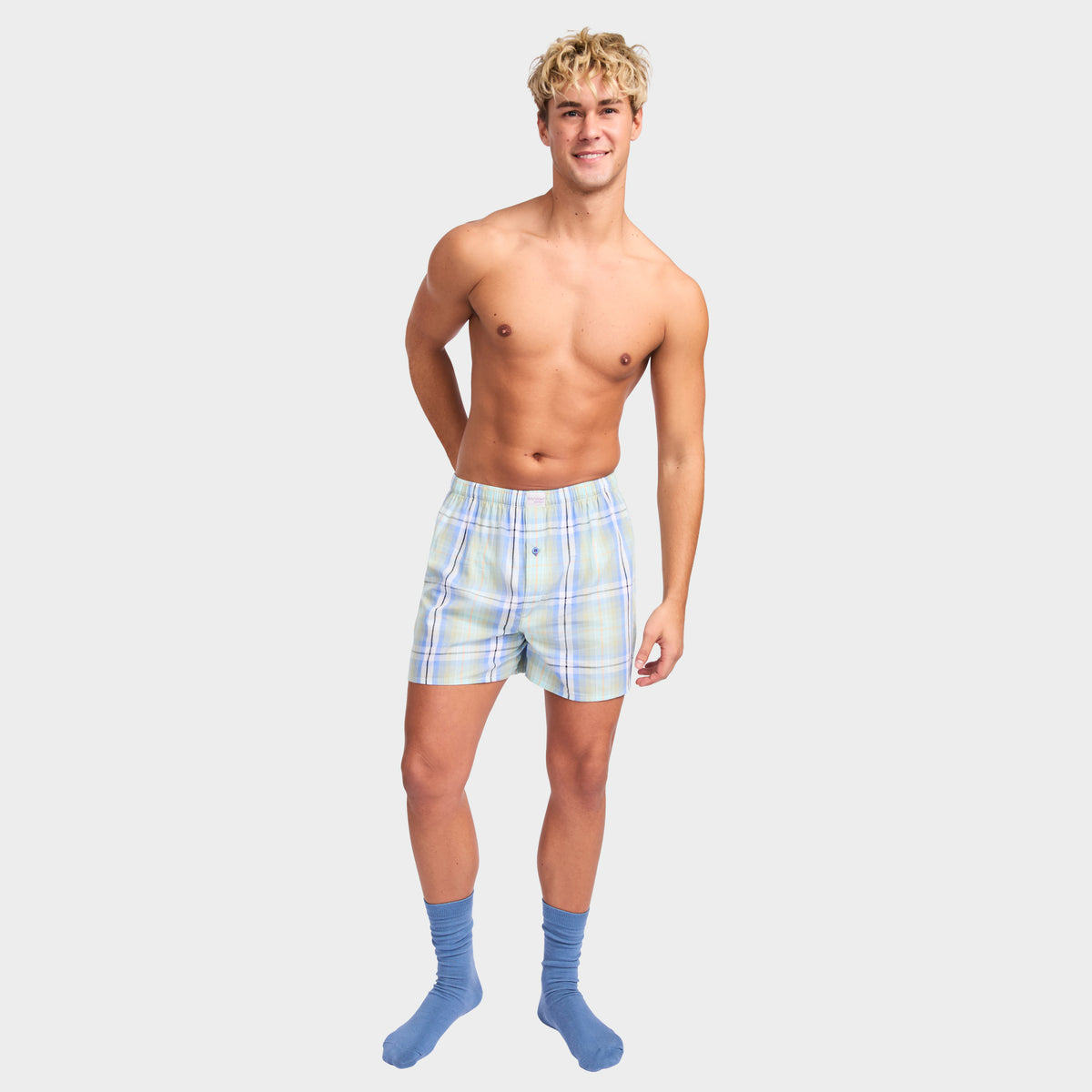 Mitchdowd Summer Check Bamboo Boxer Shorts