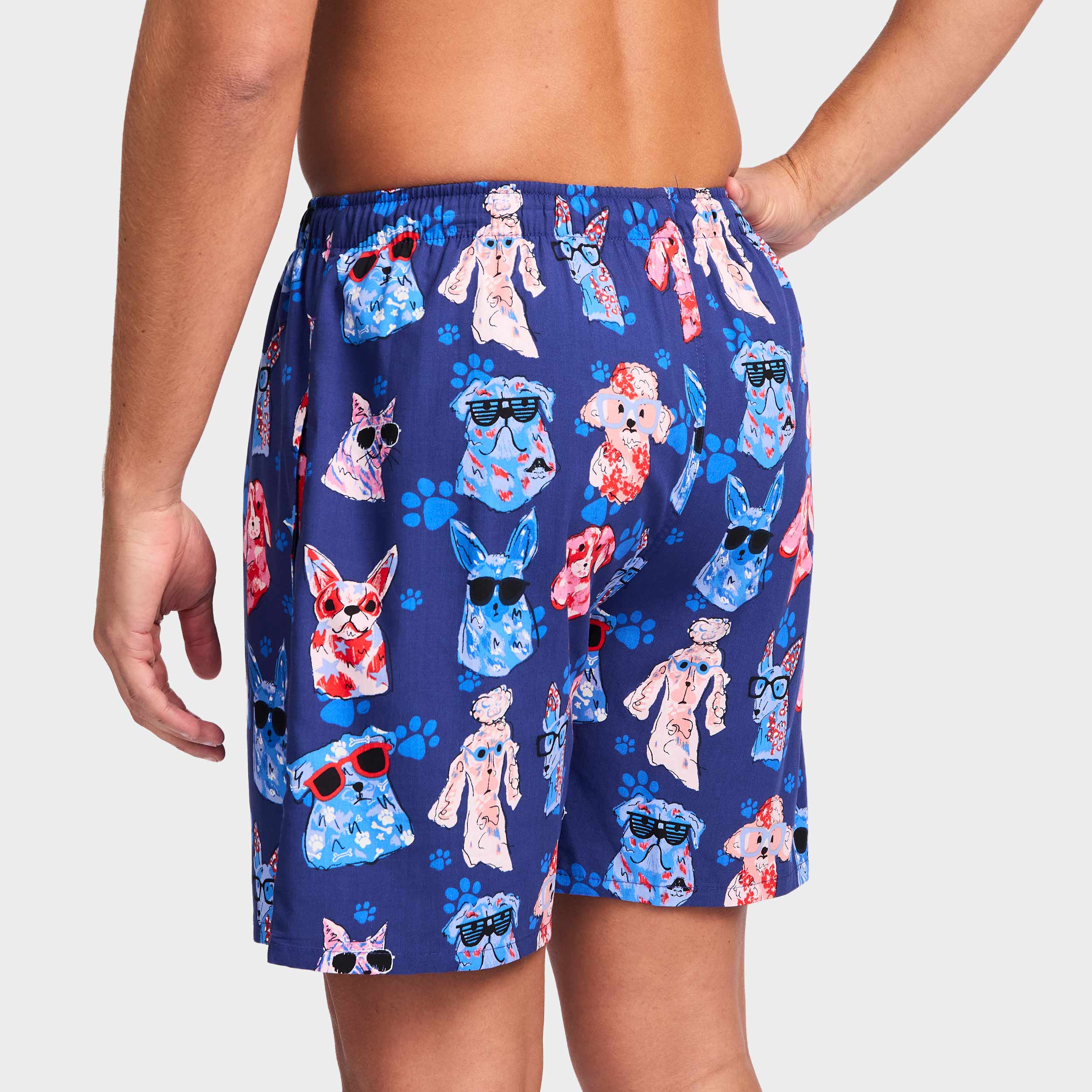Mitchdowd Men’s Dog Paws Bamboo Sleep Shorts