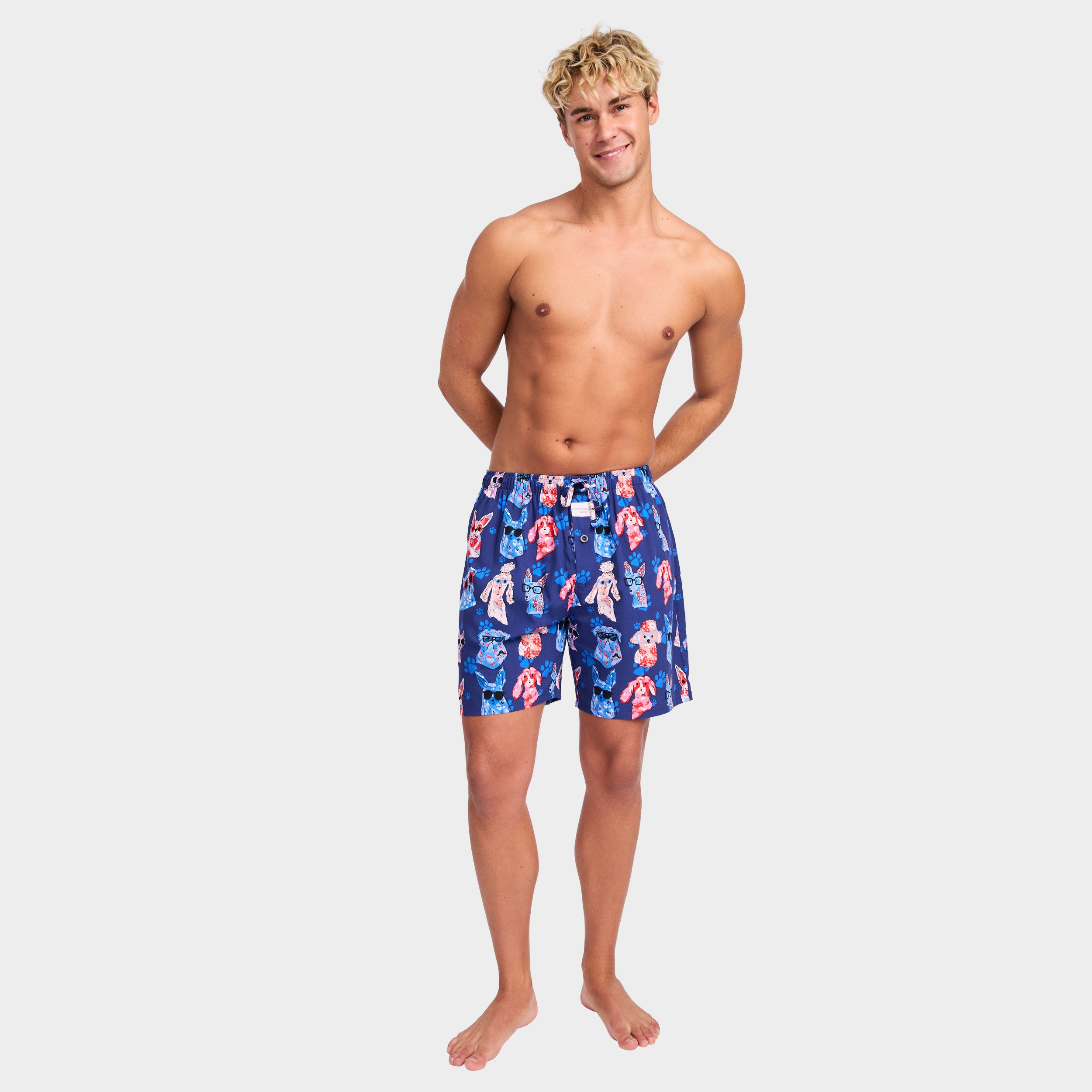 Mitchdowd Men’s Dog Paws Bamboo Sleep Shorts