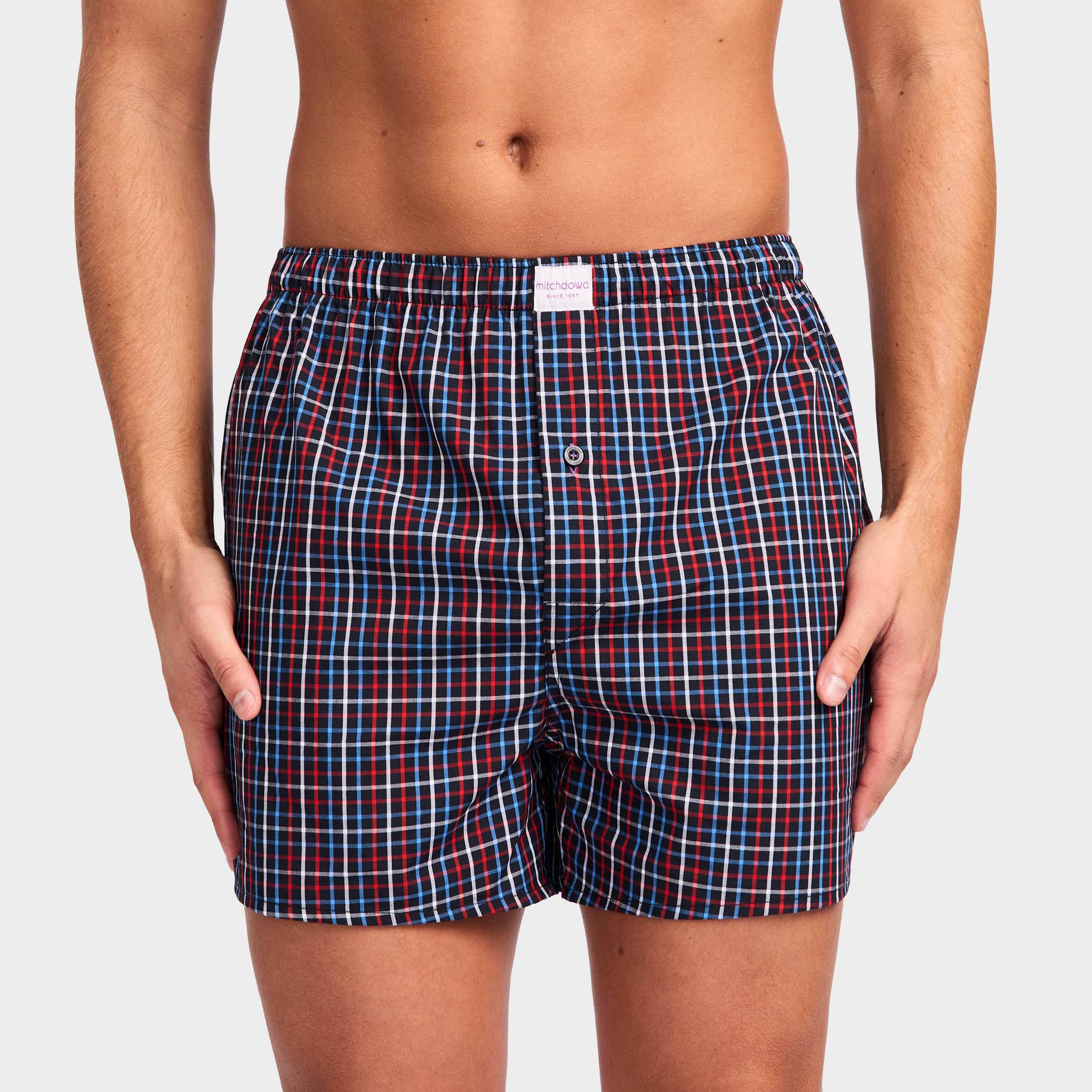Mitchdowd Men’s Patriot Stripe Cotton Boxer Shorts 3 Pack