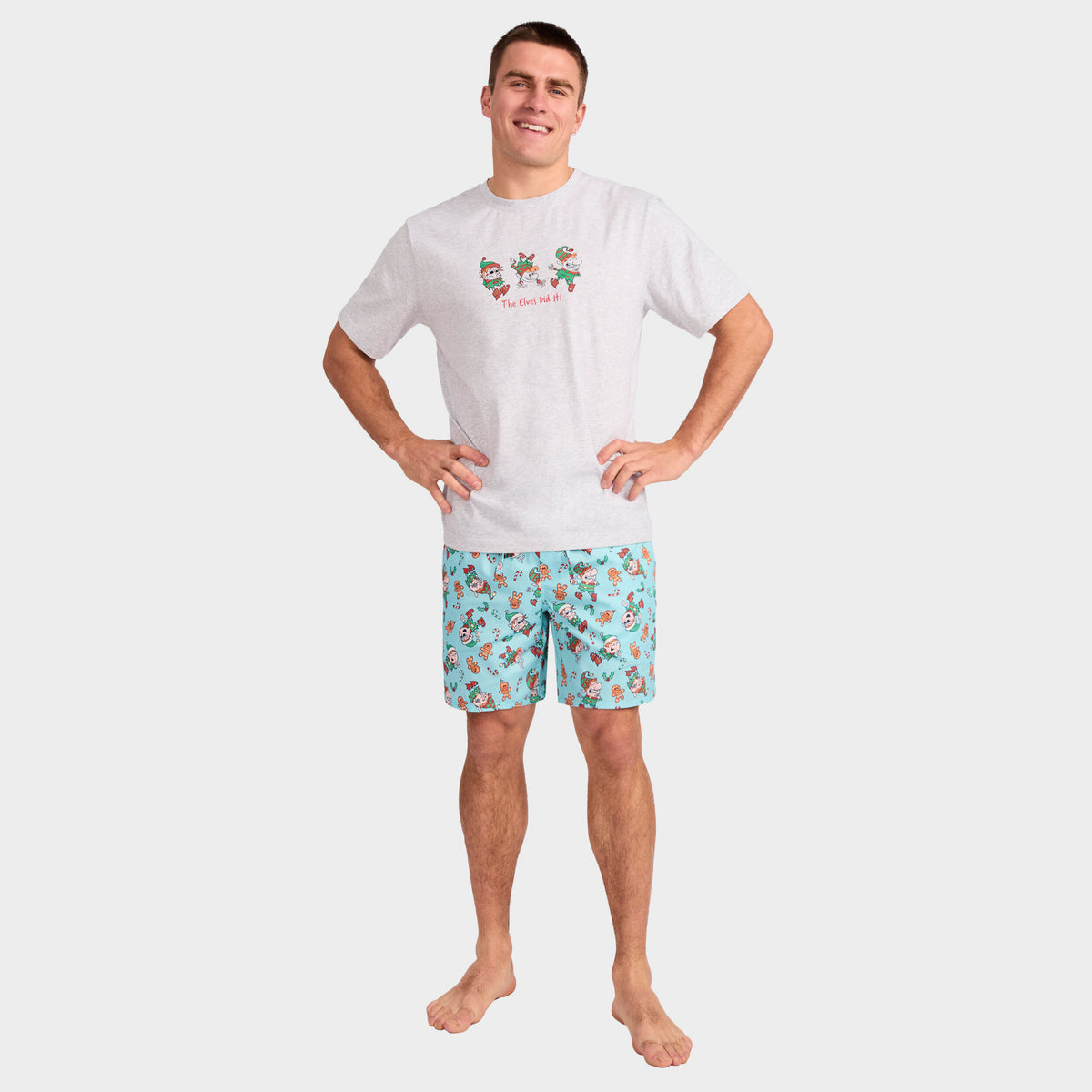 Mitchdowd Men's Elf Squad Cotton Pyjama Set