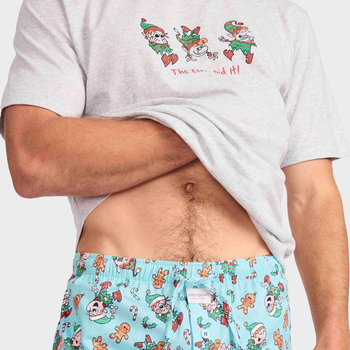 Mitchdowd Men's Elf Squad Cotton Pyjama Set