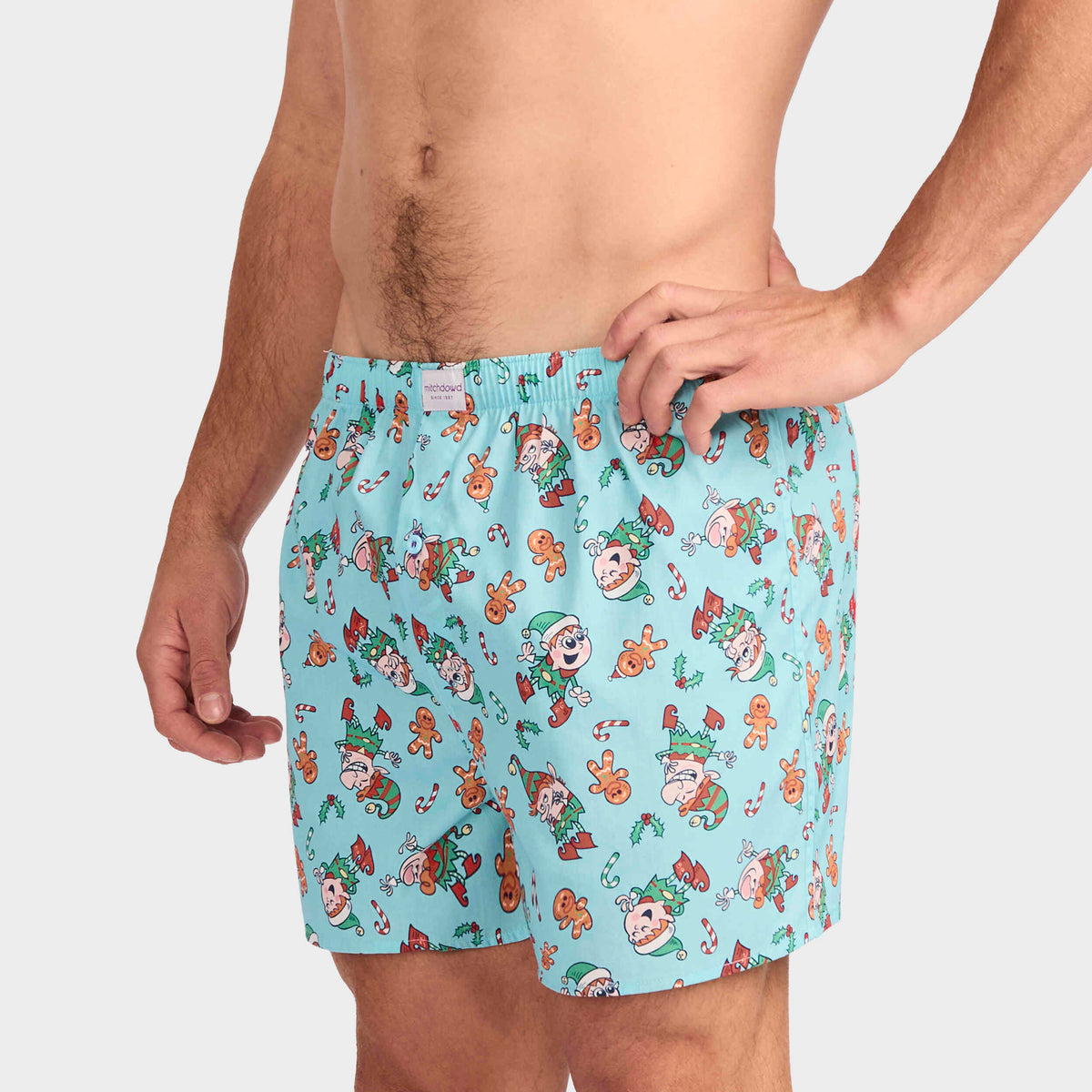 Mitchdowd Men's Guilty Elf Cotton Boxer Short