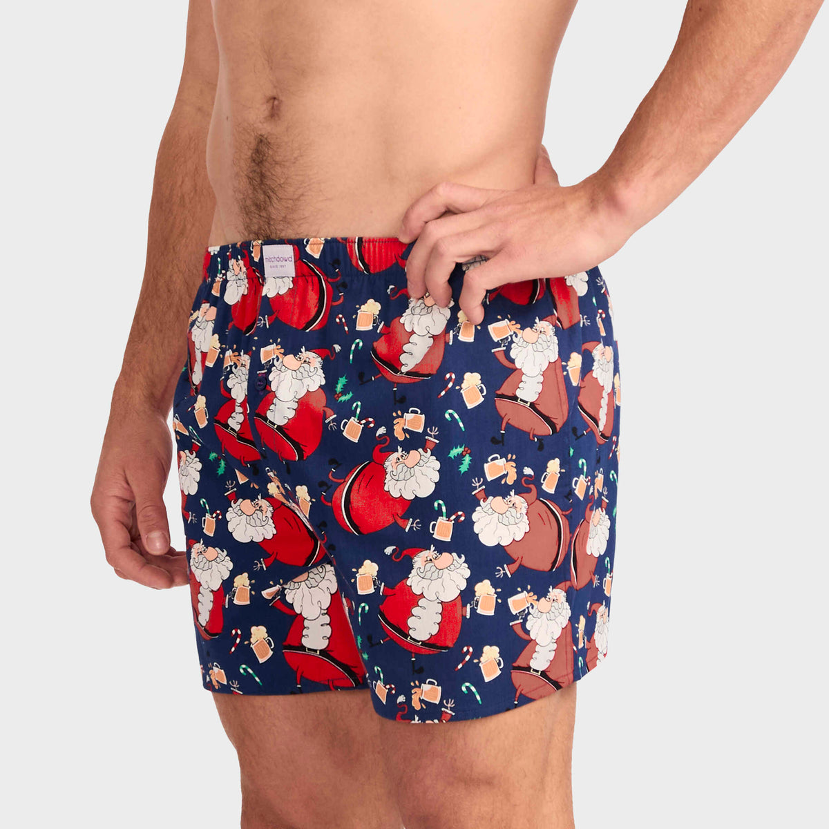 Mitchdowd Men's Soused Santa Cotton Boxer Short