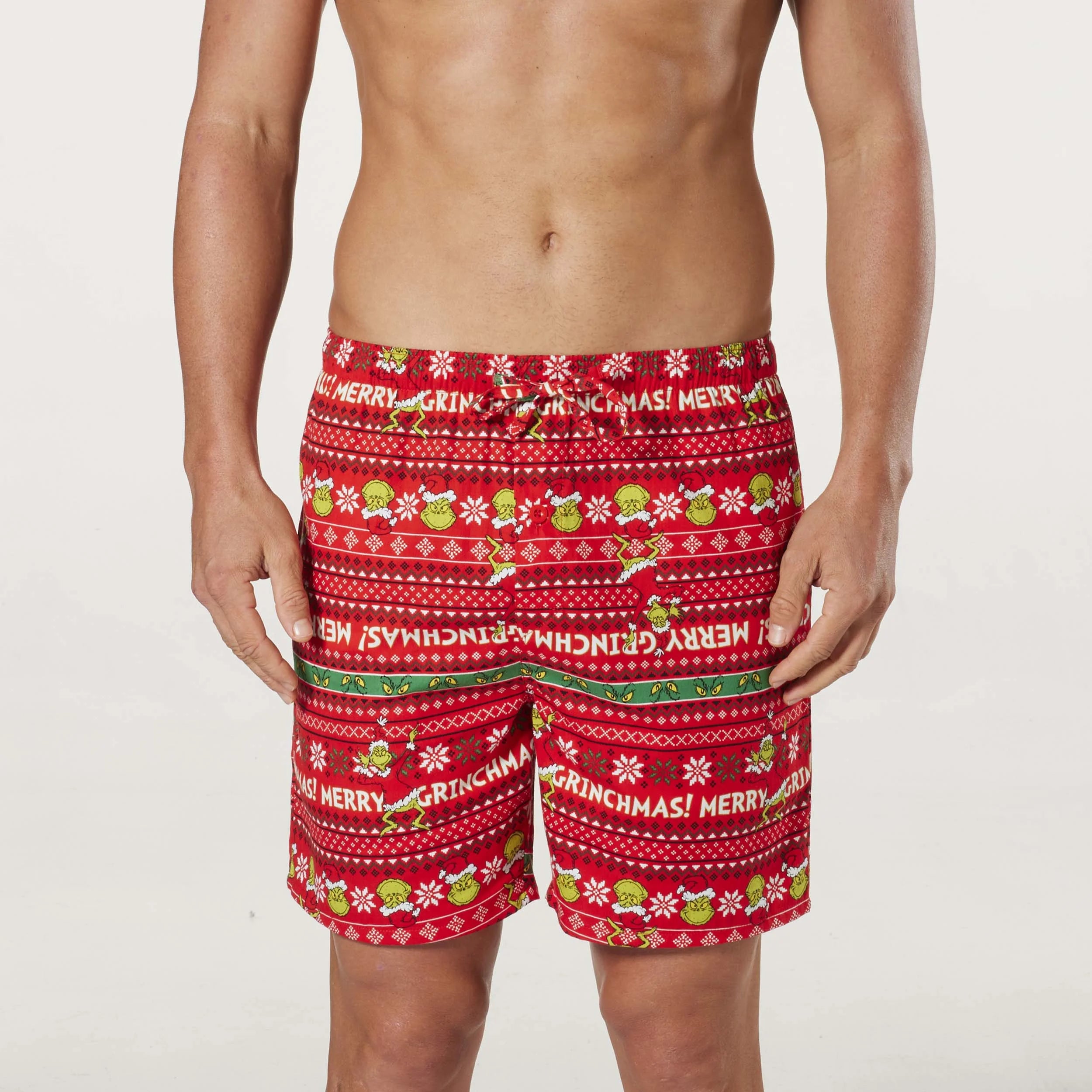 Men's The Grinch Grinchmas Cotton Sleep Short - Red - Image 1