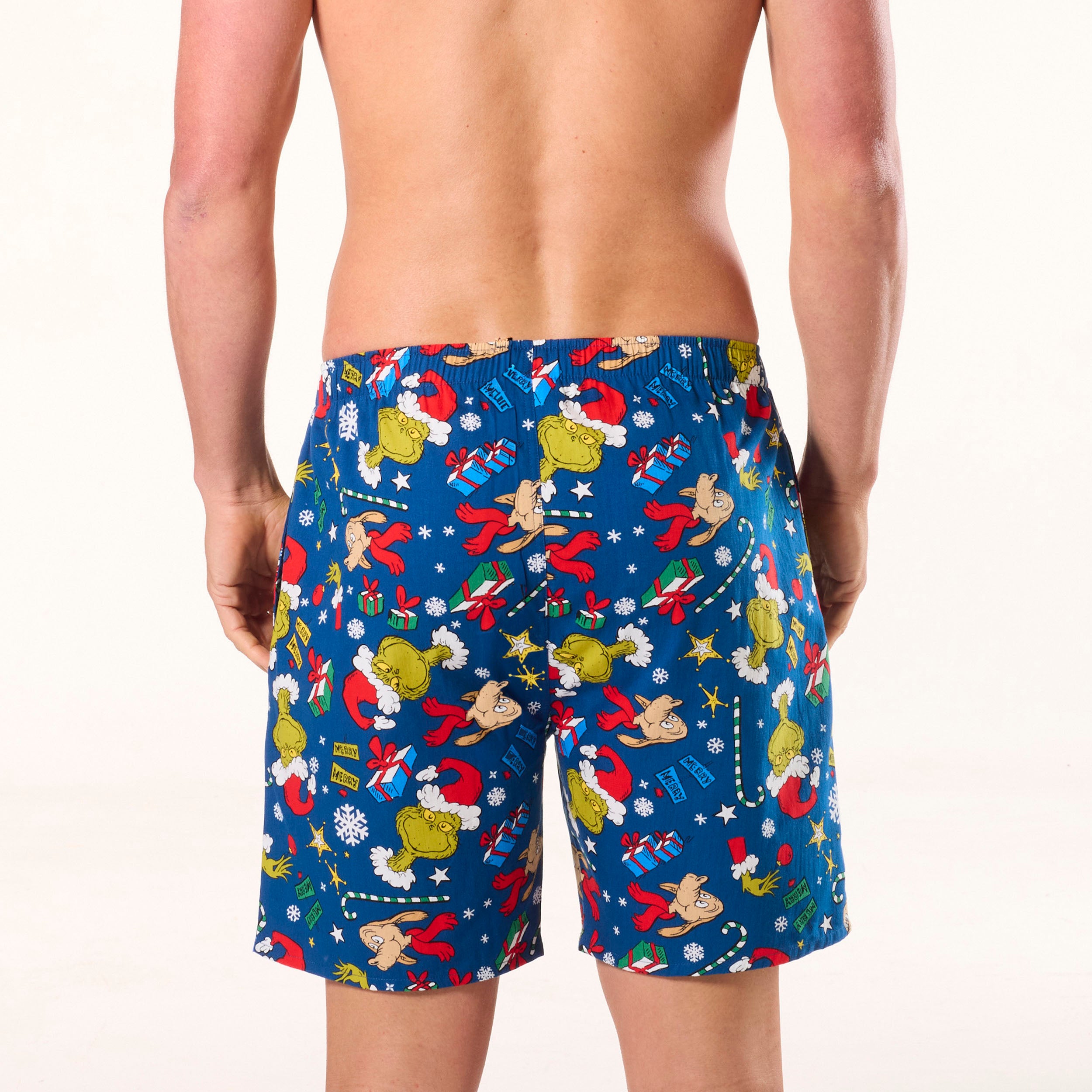 Men's Grinch Cotton Sleep Short - Navy - Image 2