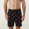 Men's Sausage Dogs Cotton Sleep Short - Black