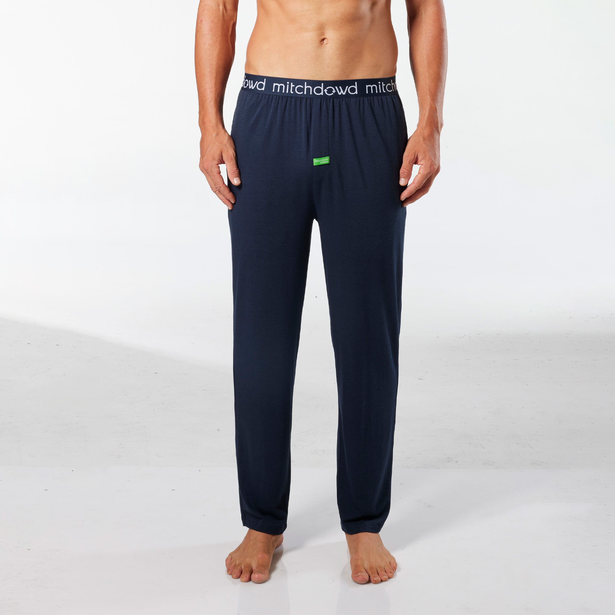 Men's Soft Bamboo Knit Sleep Pants - Navy - Image 1