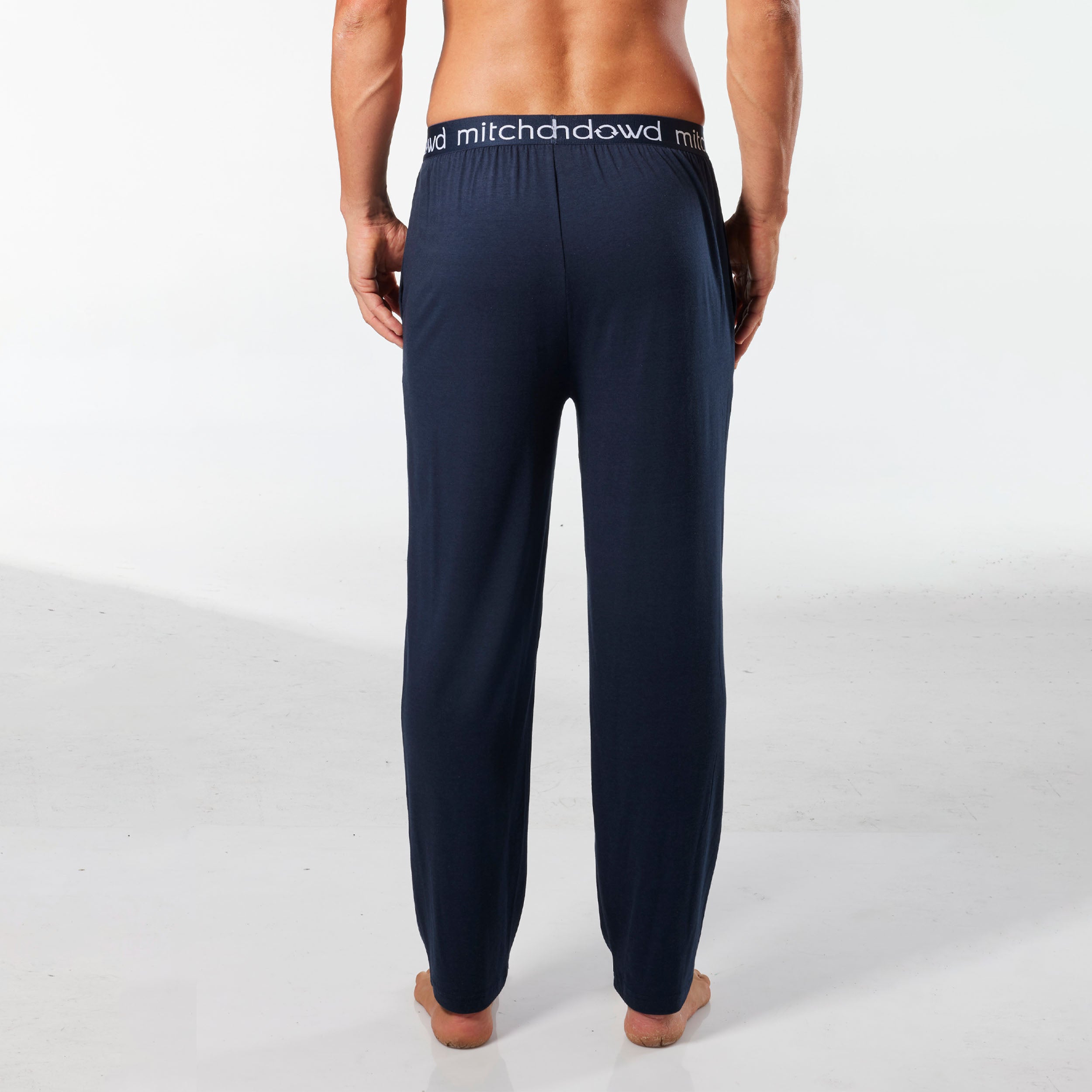 Men's Soft Bamboo Knit Sleep Pants - Navy - Image 3