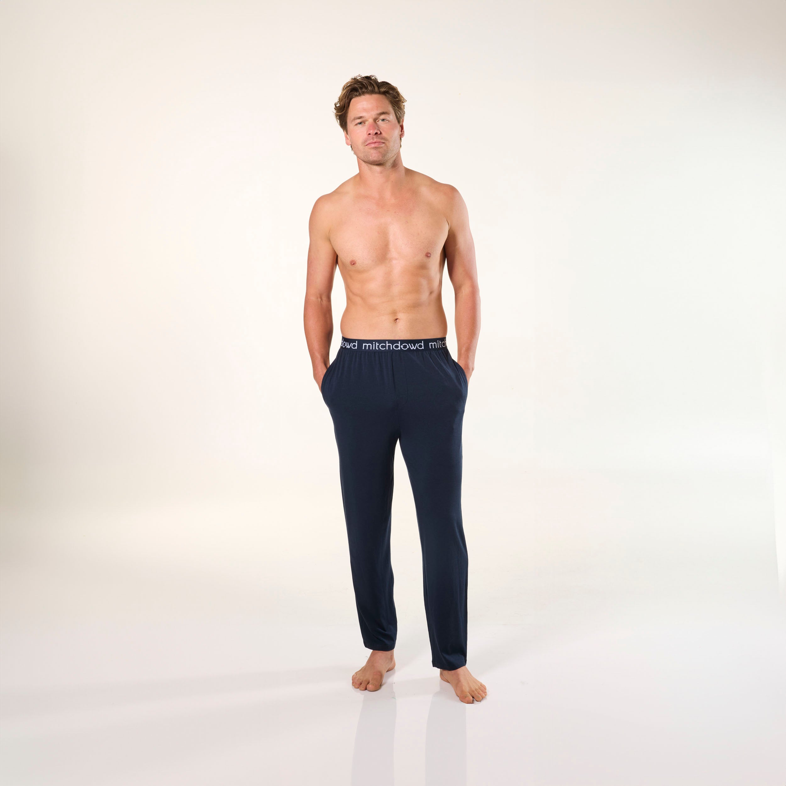 Men's Soft Bamboo Knit Sleep Pants - Navy