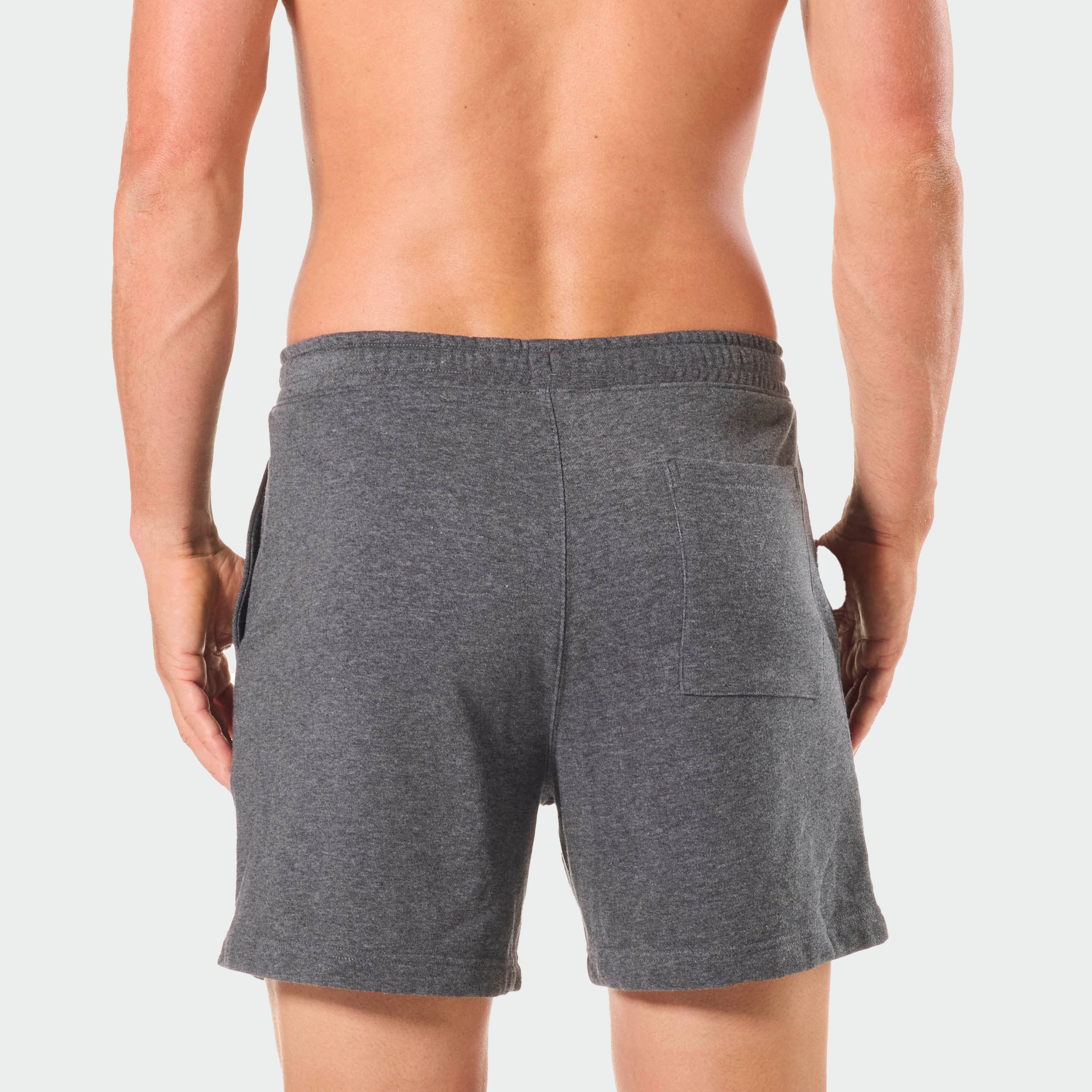 Men's Relaxed Cotton French Terry - Charcoal Marle - Image 4