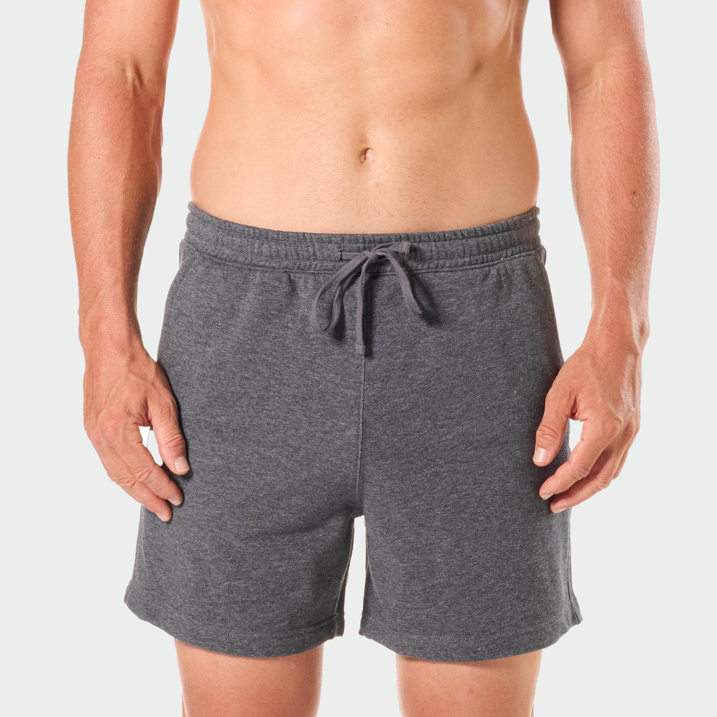 Men's Relaxed Cotton French Terry - Charcoal Marle - Image 1