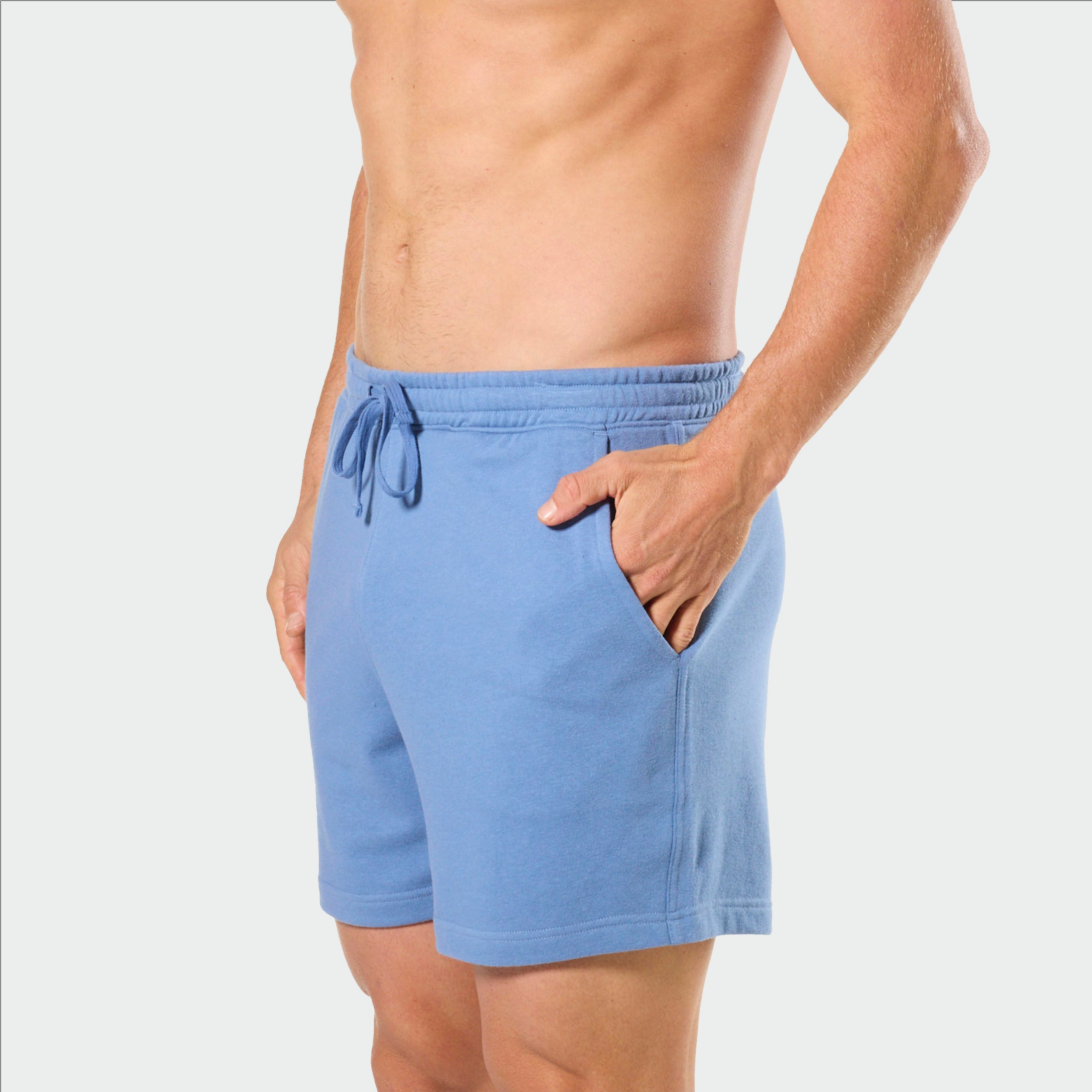 Mitch Dowd Men's Terry Knit Sleep Short in Denim