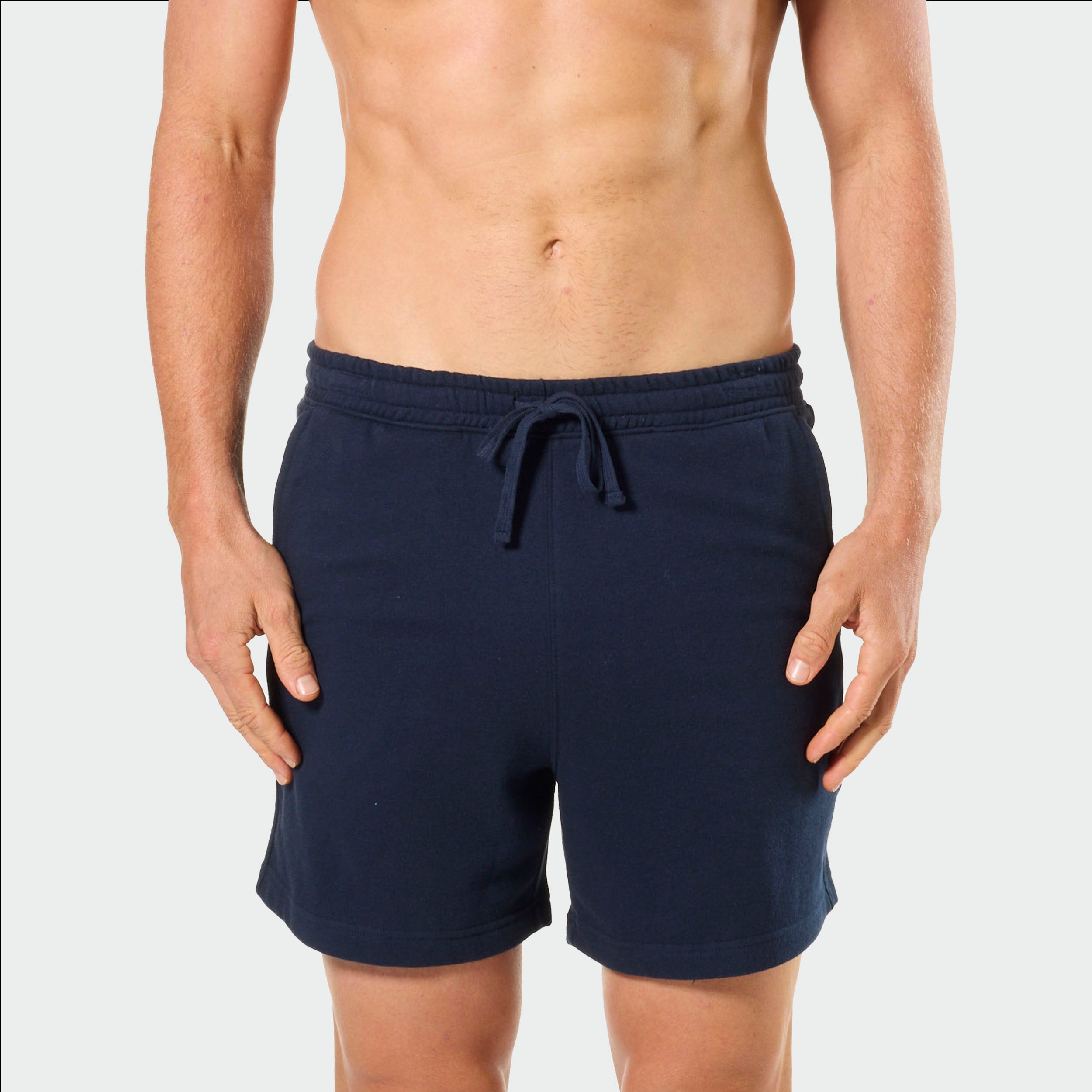 Mitch Dowd Men's Terry Knit Sleep Short in Navy