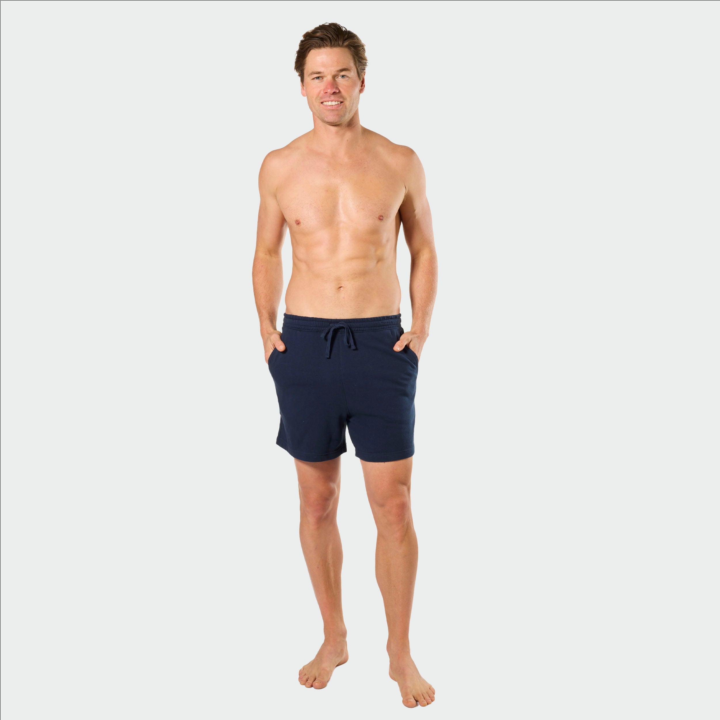 Mitch Dowd Men's Terry Knit Sleep Short in Navy