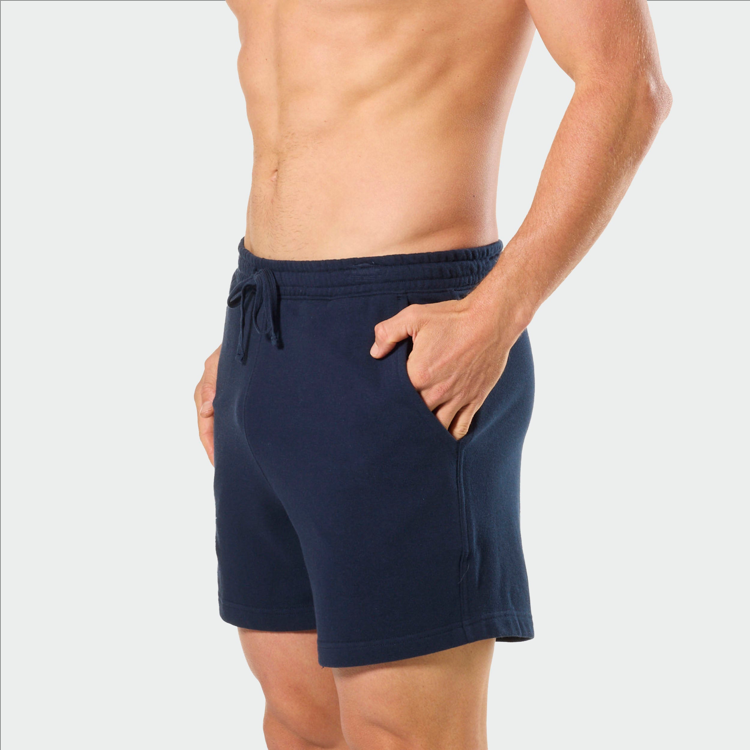 Mitch Dowd Men's Terry Knit Sleep Short in Navy
