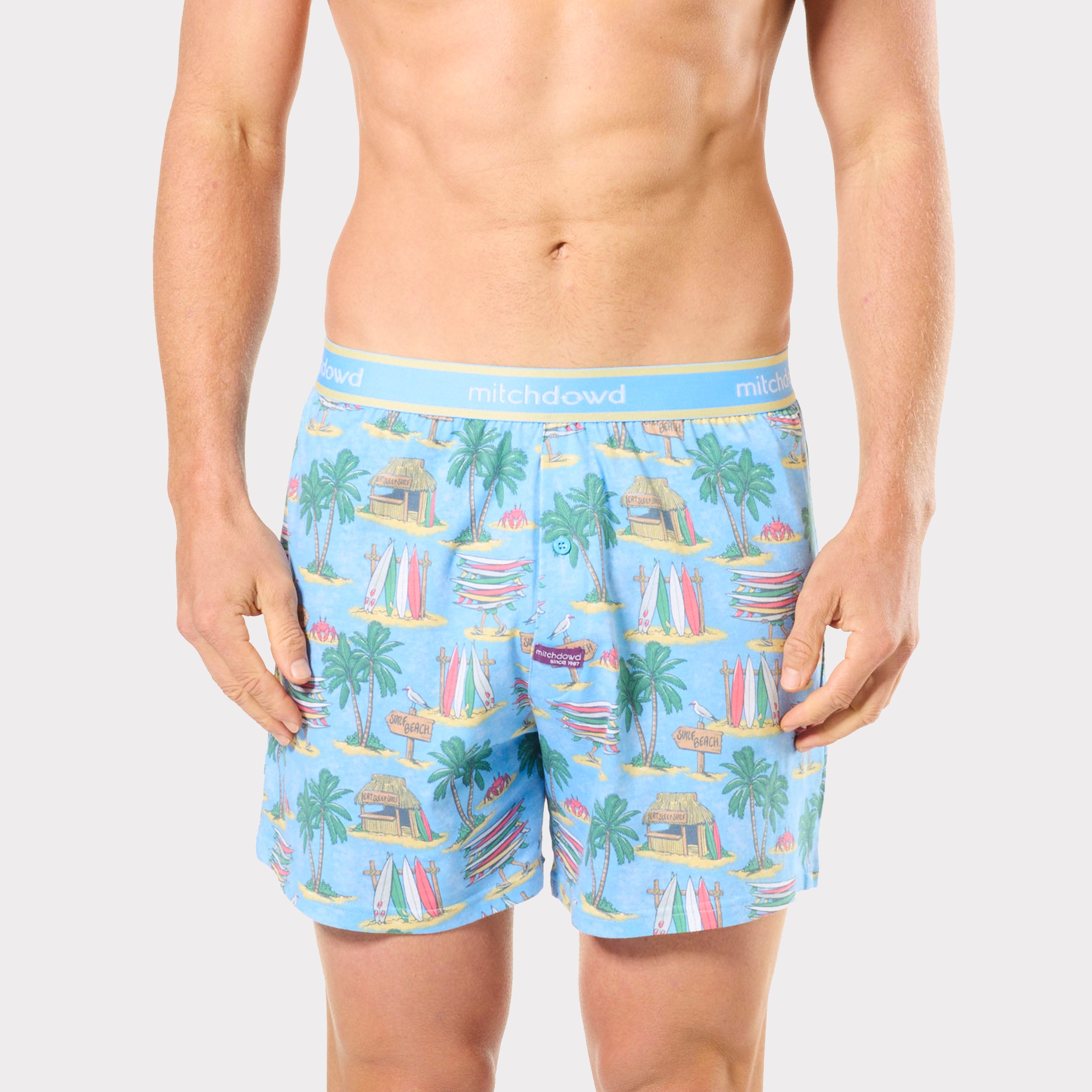 Mitchdowd Mens Tropical Beach Boxer Short
