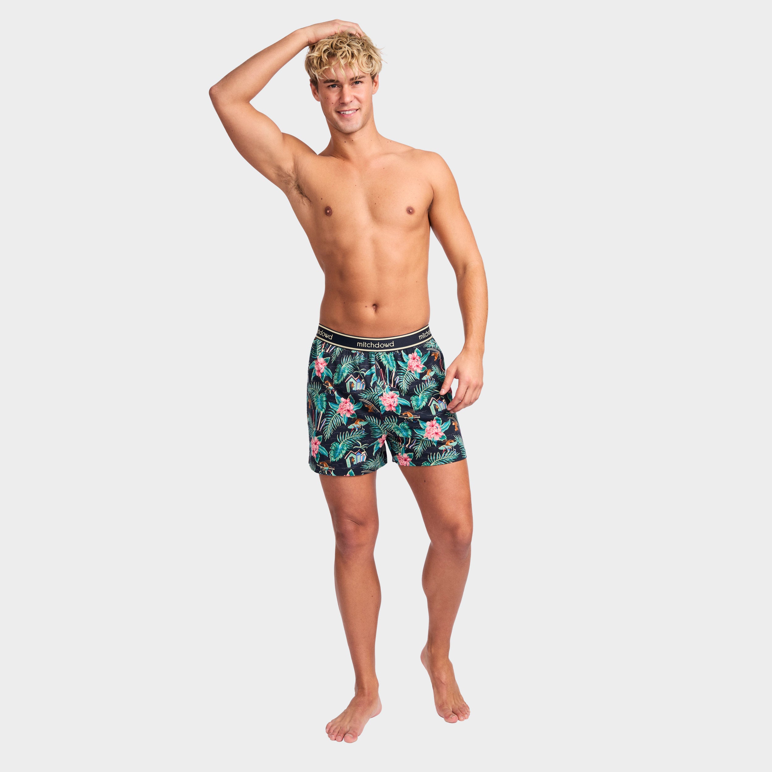Mitchdowd Men’s Palm Pups Knit Boxer Shorts