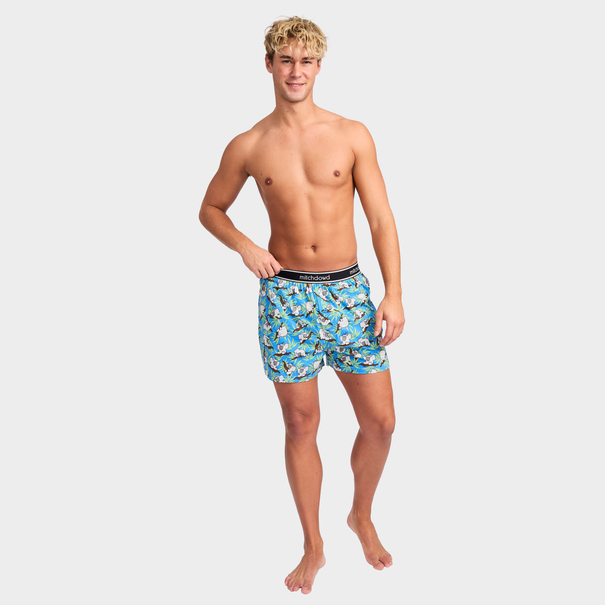 Mitchdowd Slothful Koala Men’s Cotton Knit Boxer Shorts