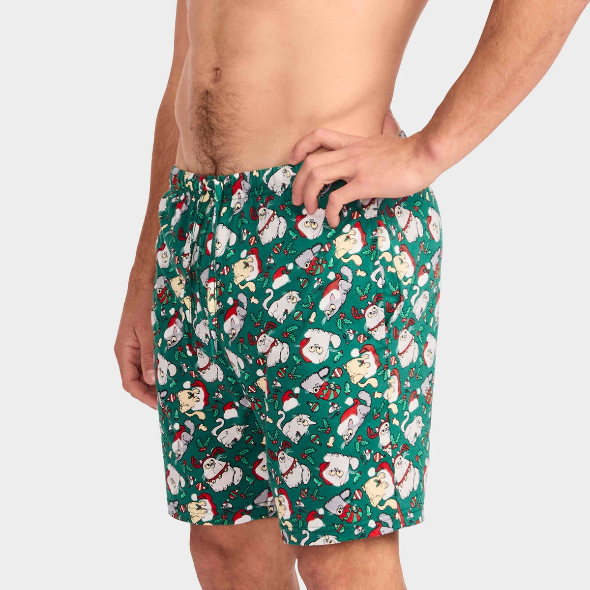 Mitchdowd Men's Christmas Kitties Sleep Short