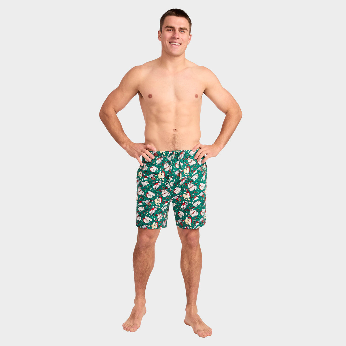 Mitchdowd Men's Christmas Kitties Sleep Short