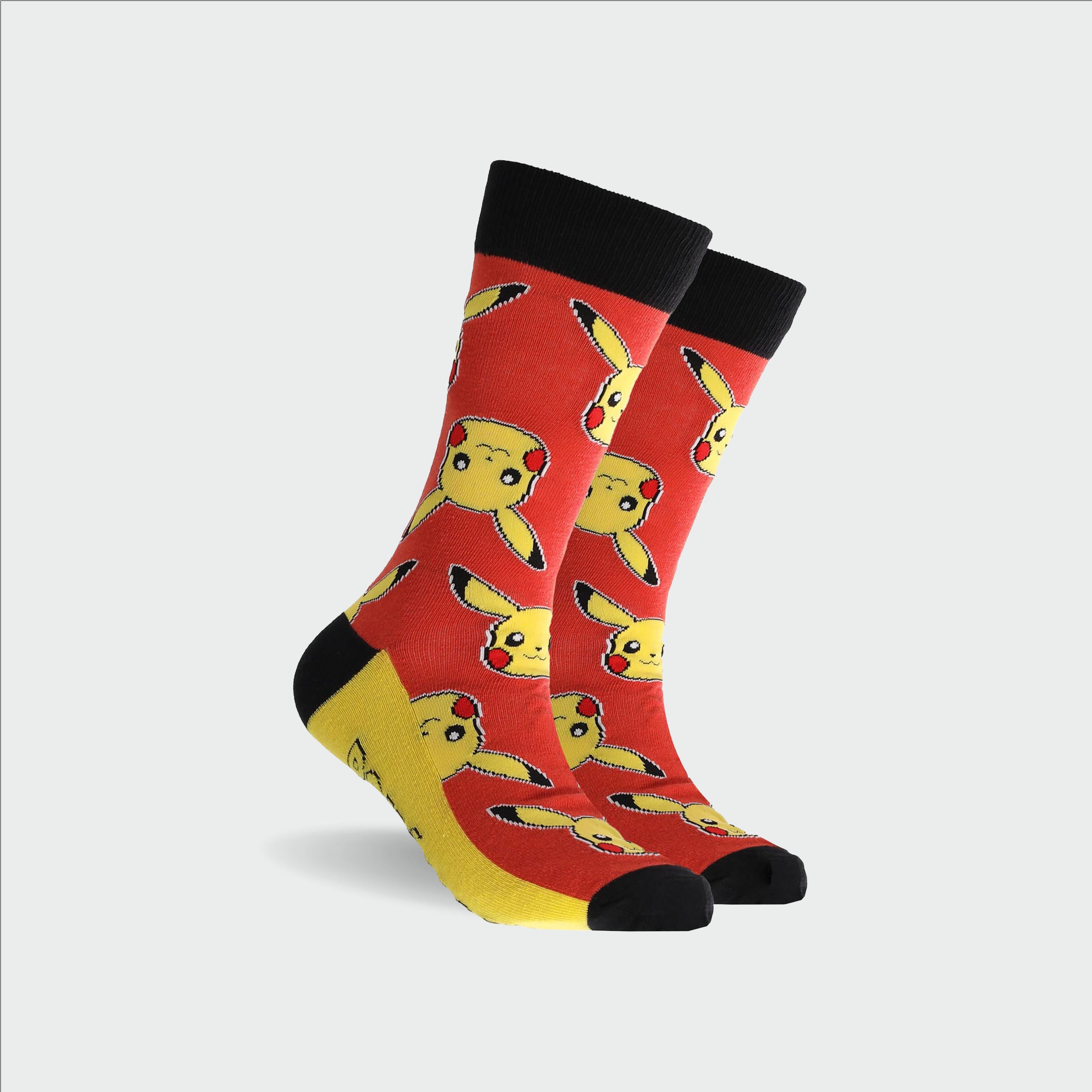 Men's Pokémon Cotton Crew Sock - Red - Image 1