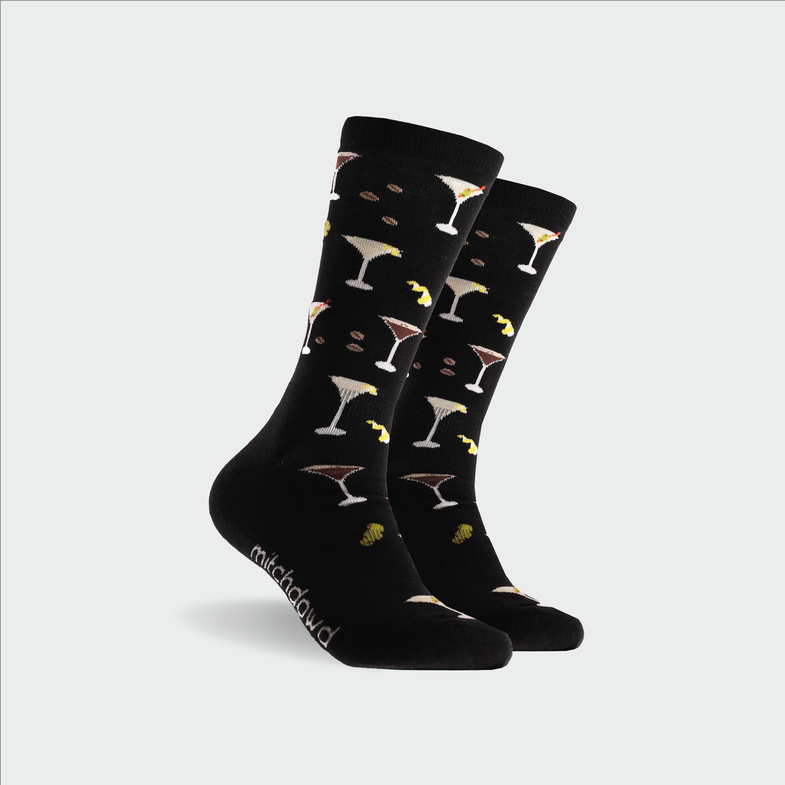 Men's Martini's Bamboo Comfort Crew Socks - Black - Image 2