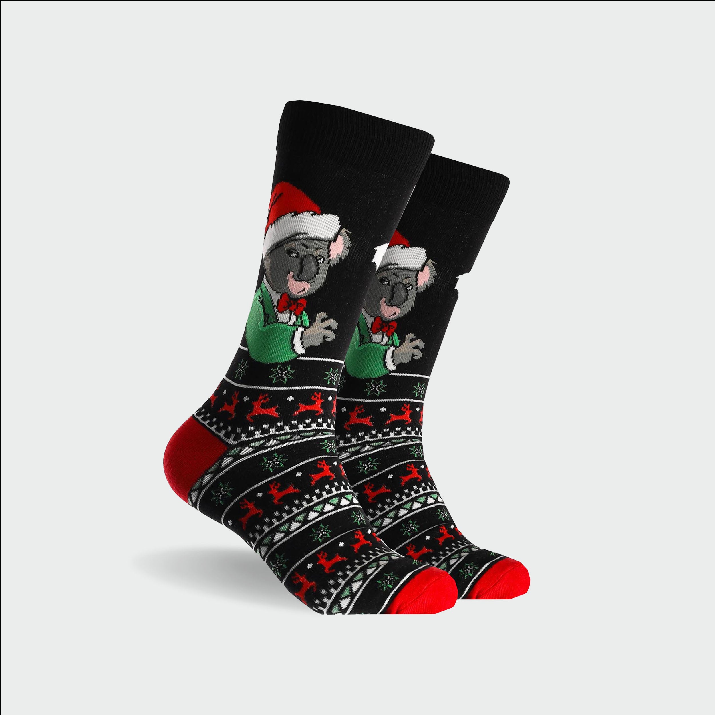 Men's Koalamas Cotton Crew Socks - Black - Image 1