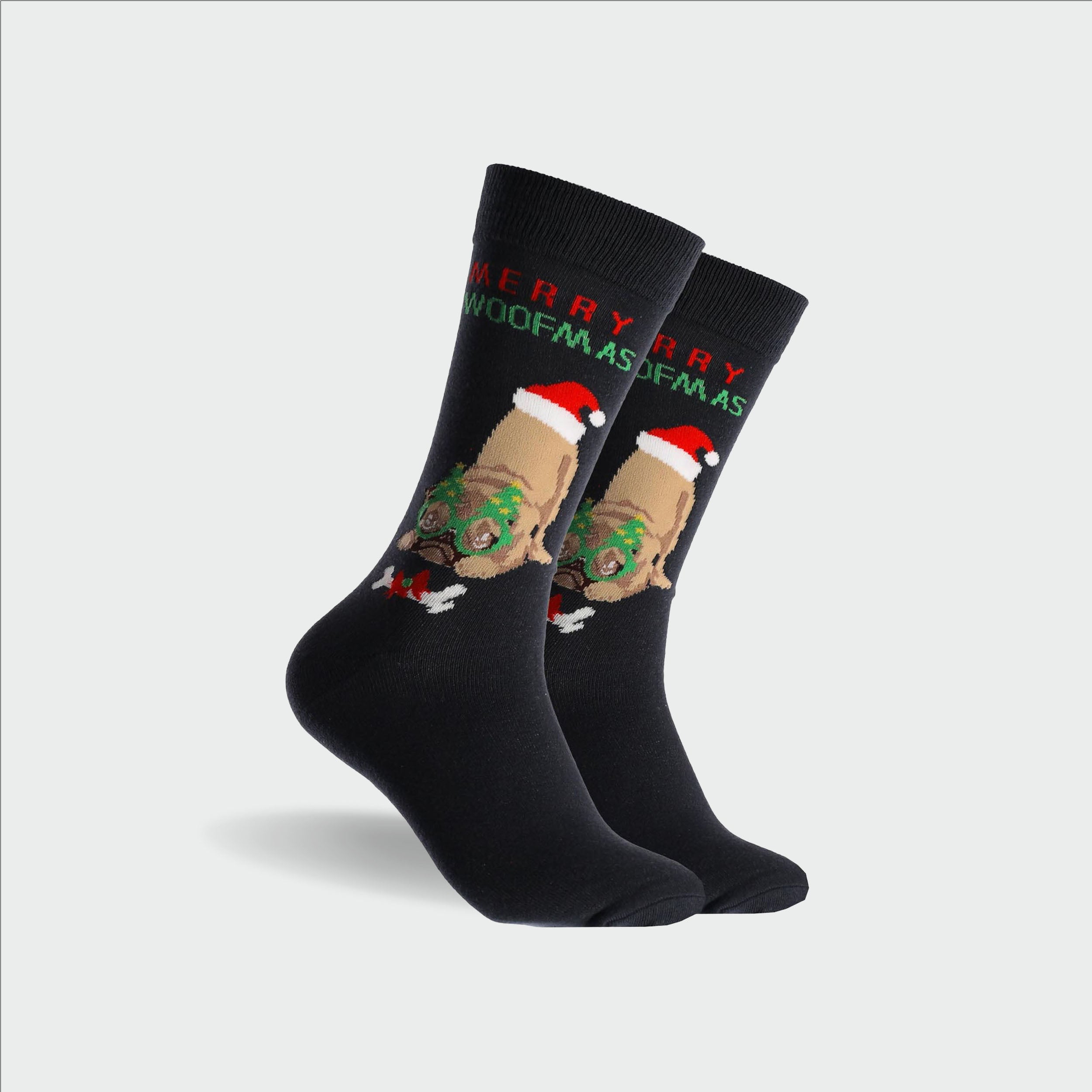 Men's Woofmas Cotton Crew Socks - Navy - Image 1