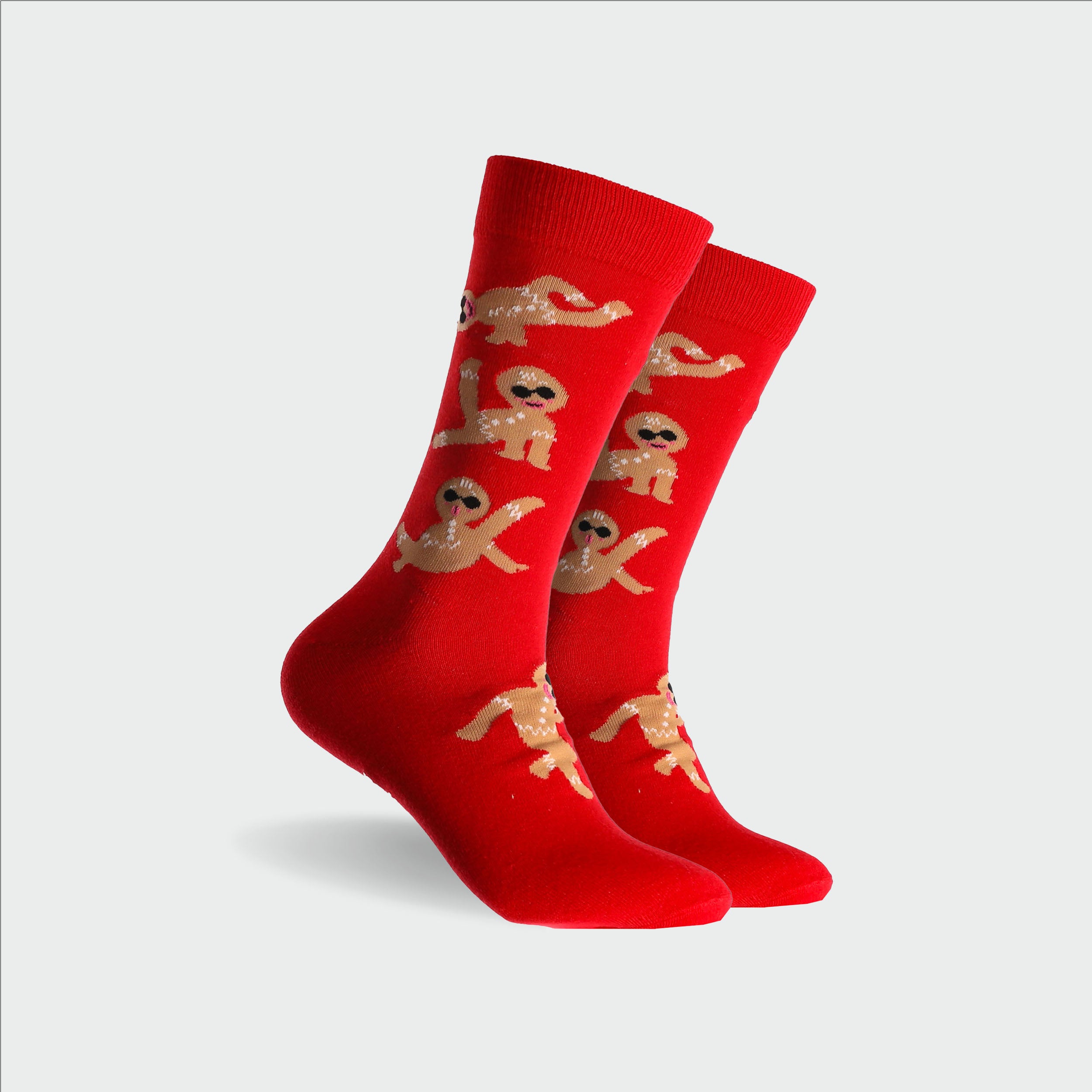 Men's Breaking Ginger Cotton Crew Socks - Red - Image 1