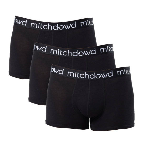 Essential Men's Boxer Briefs with Pouch - Black 3-Pack