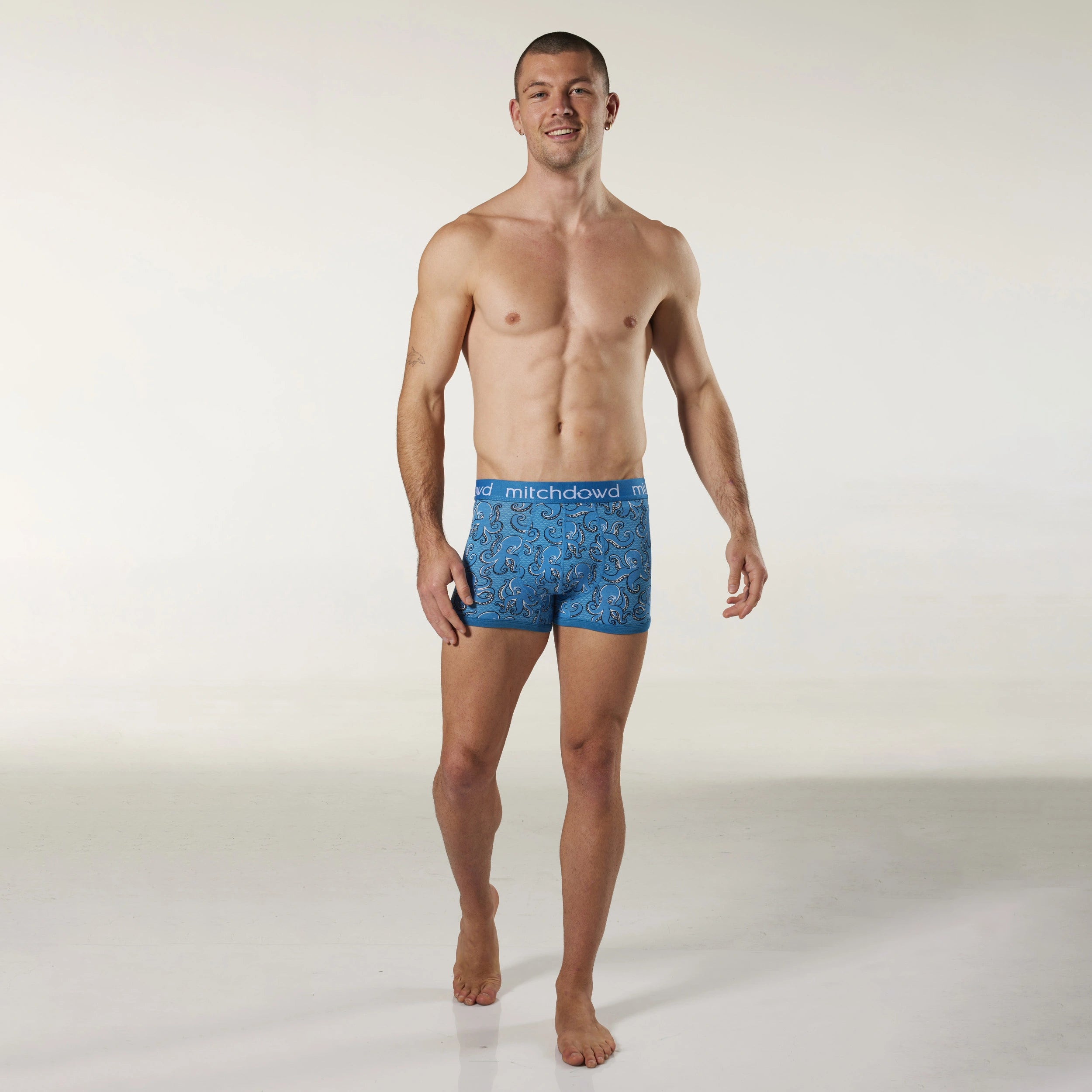 Men's Octopus Bamboo Trunk - Blue - Image 4