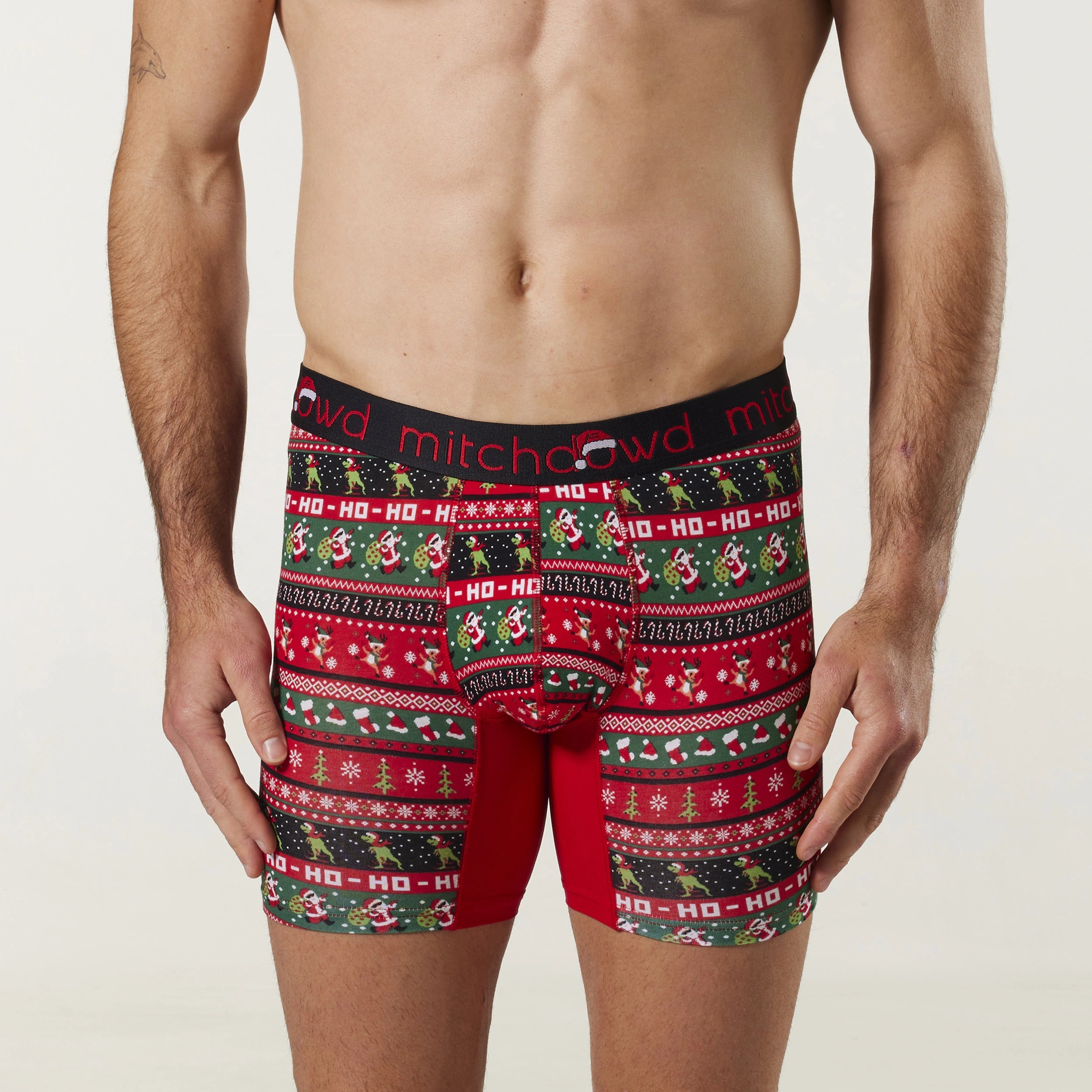 Men's Christmas Sweater Cotton Comfort Trunk - Red - Image 1