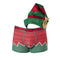 Men's Christmas Elf Cotton Mid-Length Trunk with Elf Hat - Red & Green