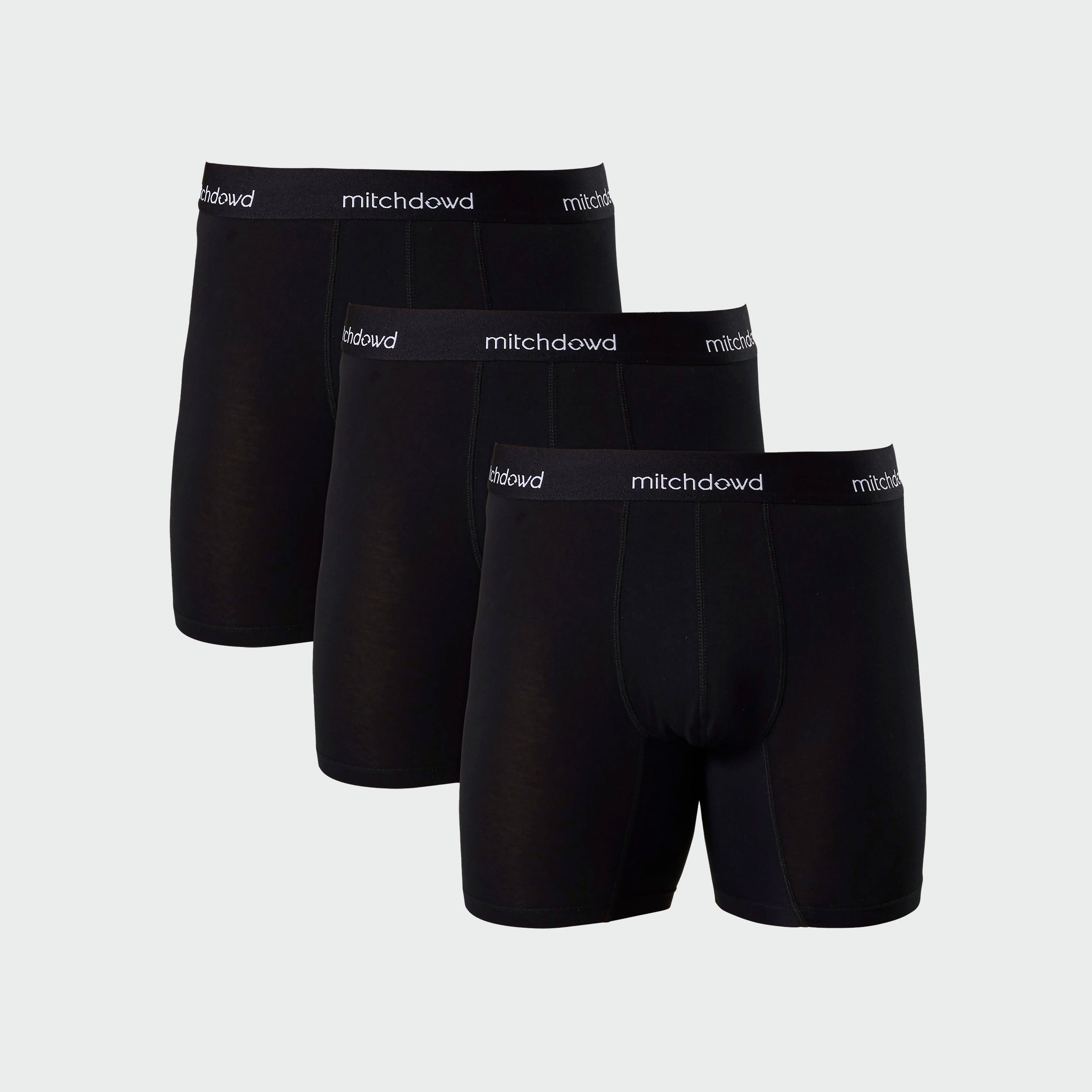 Men's Stretch Cotton Comfort Trunks 3 Pack - Black - Image 1