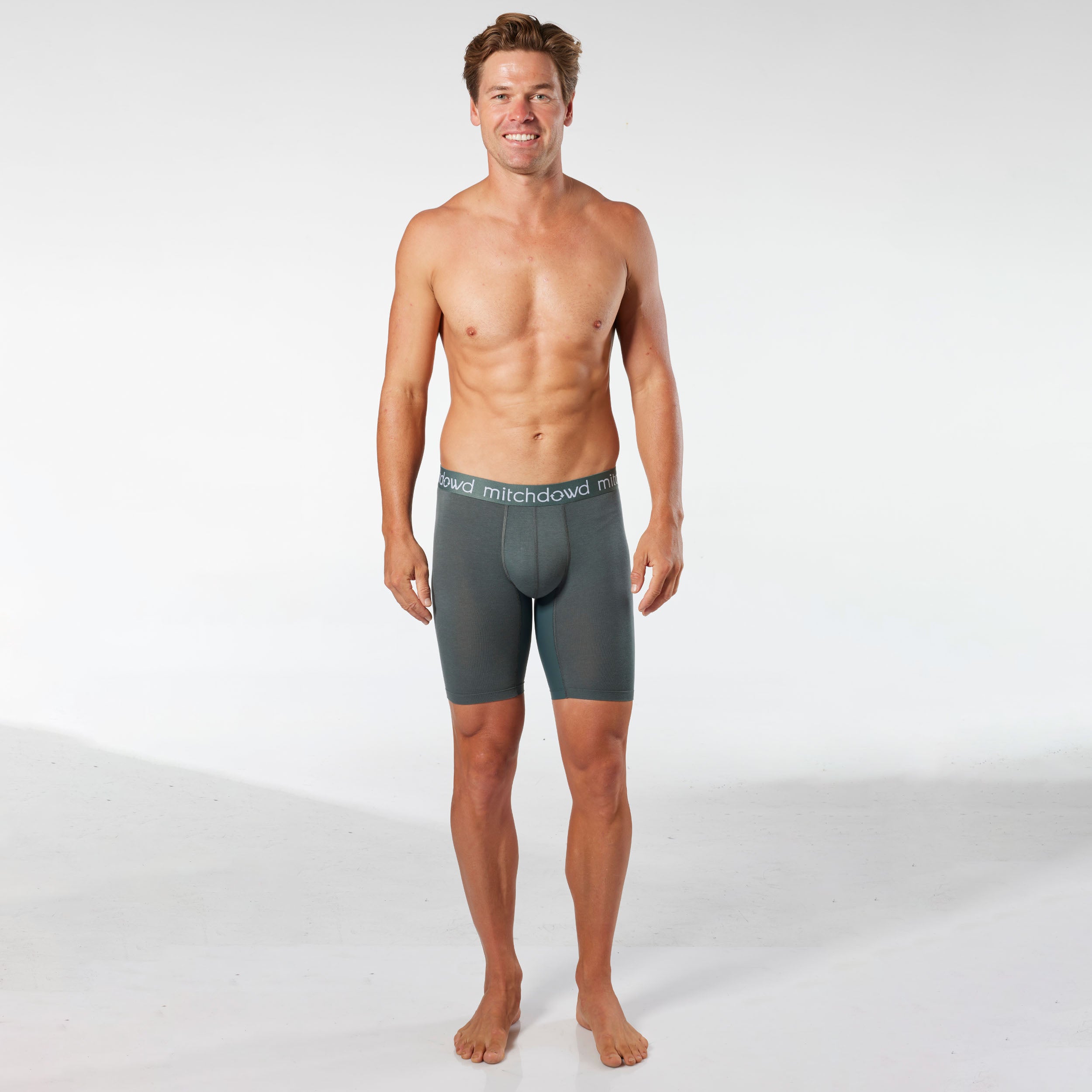 Men's Bamboo Comfort Extra Long Leg Trunk - Forest - Image 4