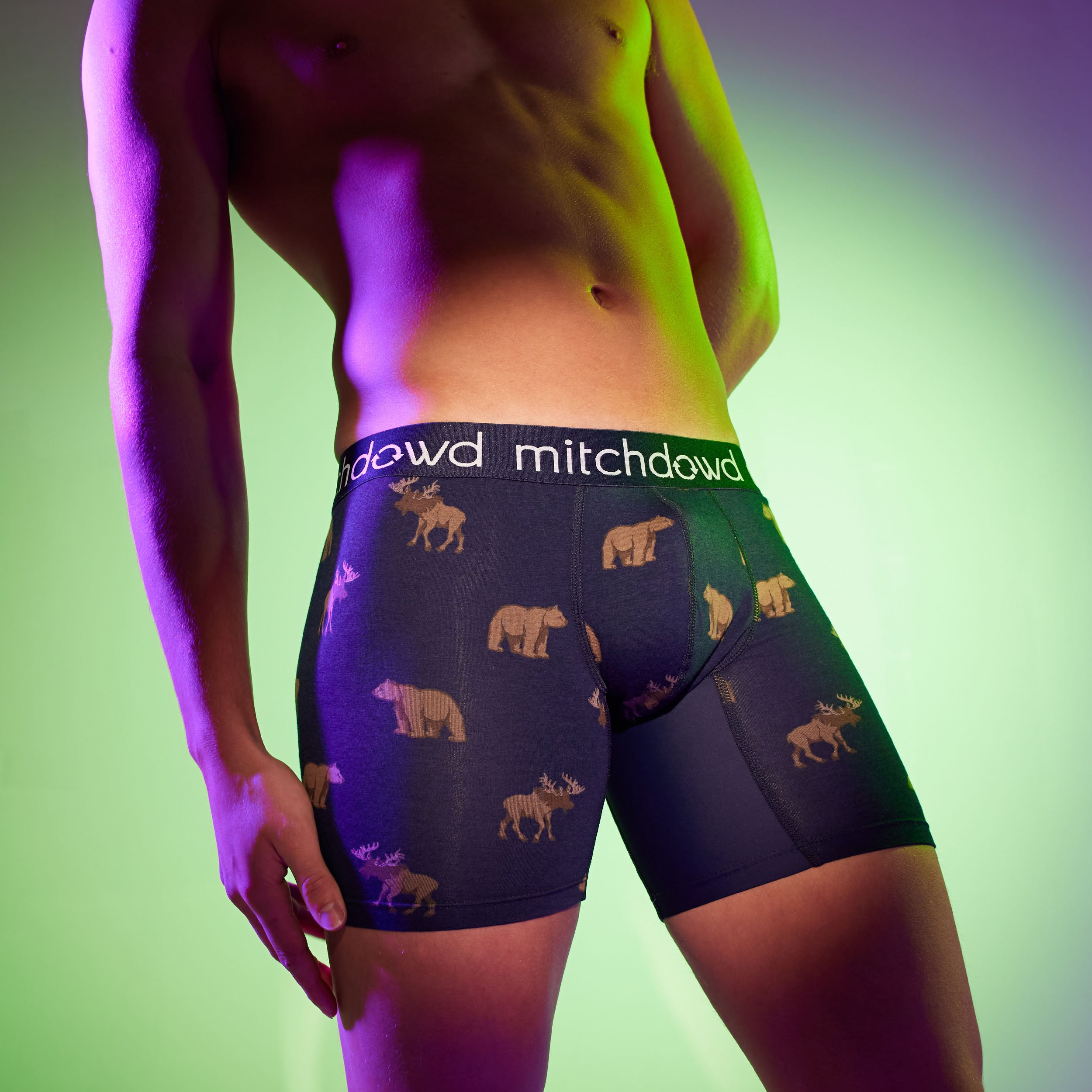 Men's Bear & Moose Bamboo Comfort Trunk 3 Pack - Navy - Image 6