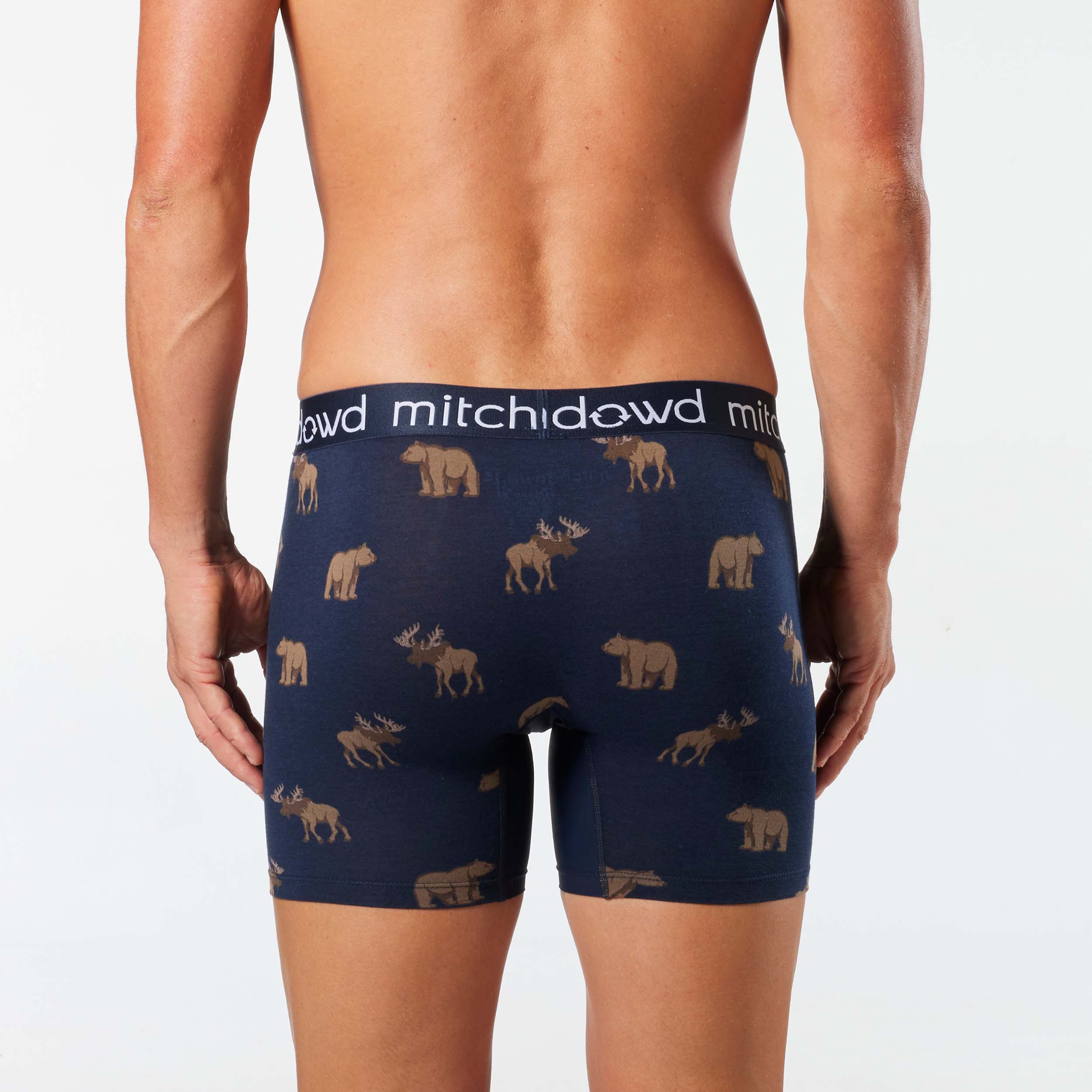 Men's Bear & Moose Bamboo Comfort Trunk 3 Pack - Navy - Image 4