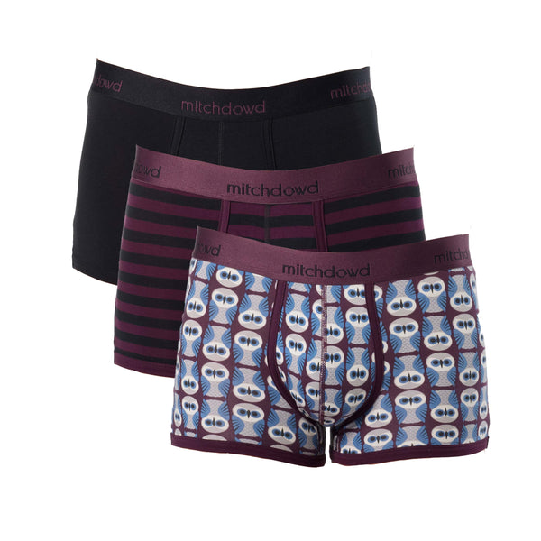 Men's 3-Pack Branded Striped Boxers - Men's Underwear & Socks