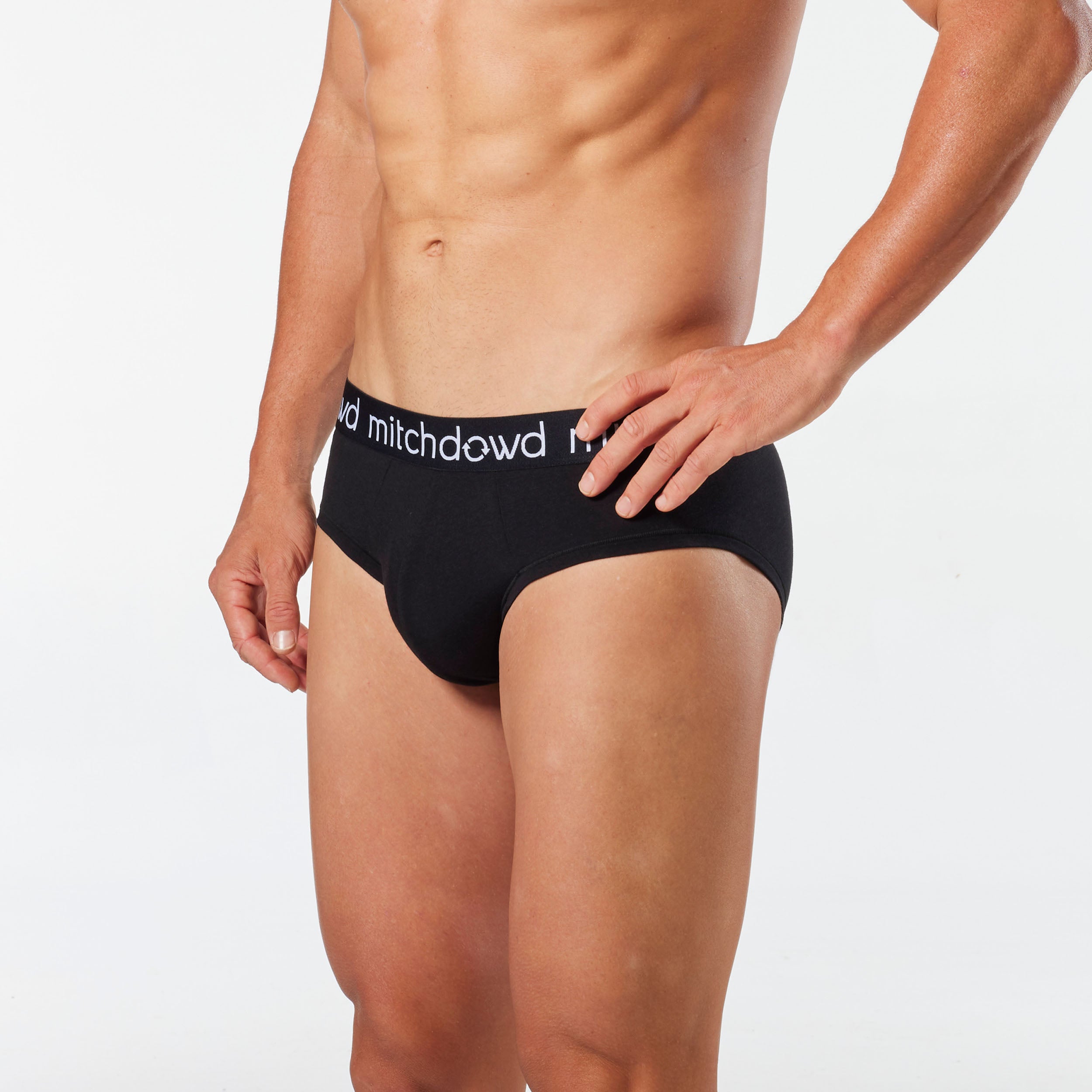 Men's Bamboo Briefs 3 Pack - Black - Image 3