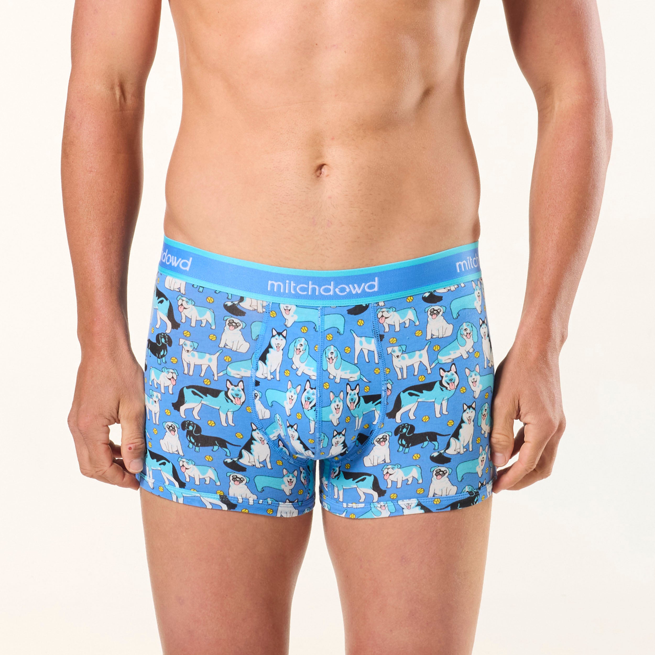 Men's Doggone Blues Cotton Trunk 3 Pack - Blues - Image 2