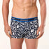 Men's Painted Flowers Cotton Trunk - Navy