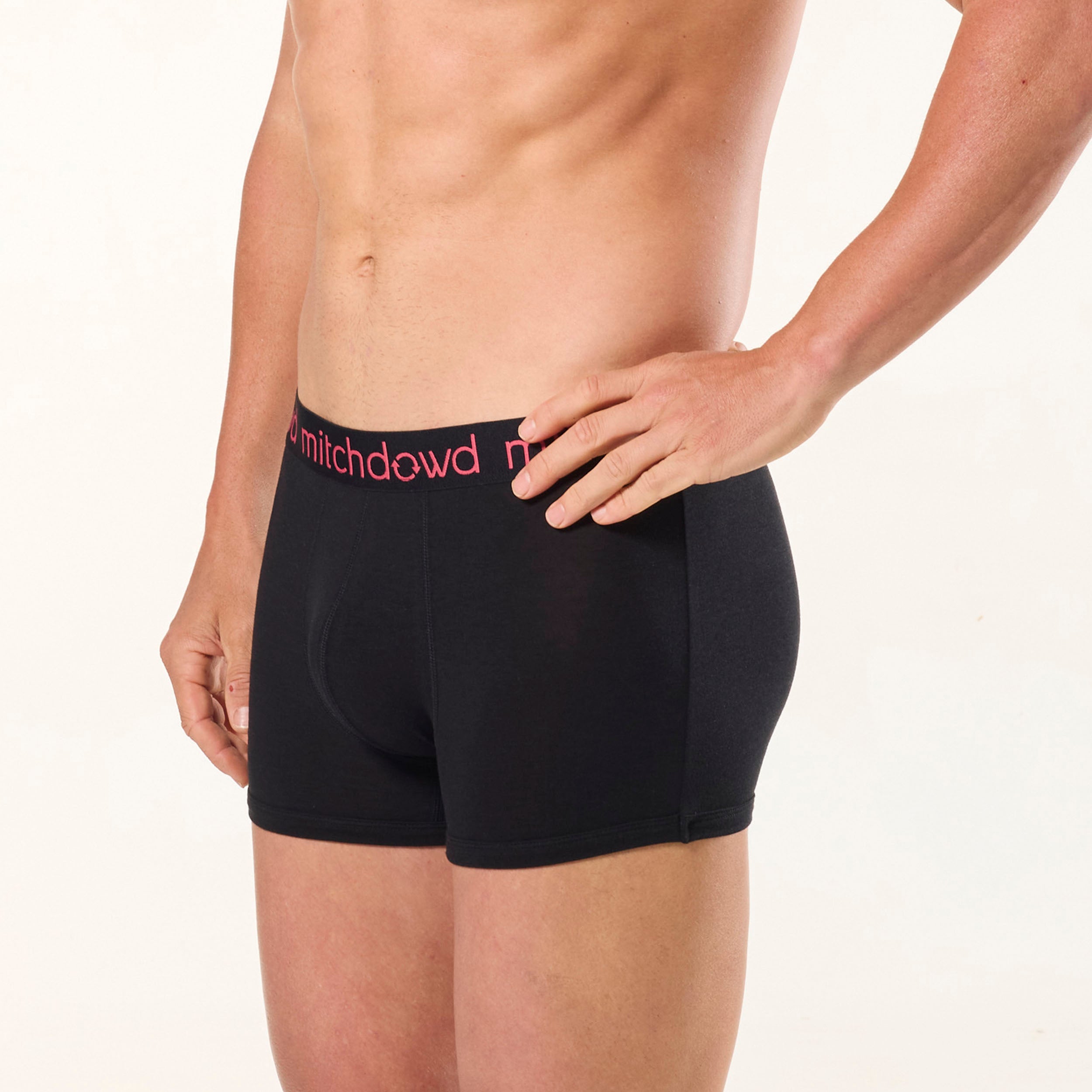 Men's Rolling Flamingos Bamboo Trunk 2 Pack - Black - Image 3