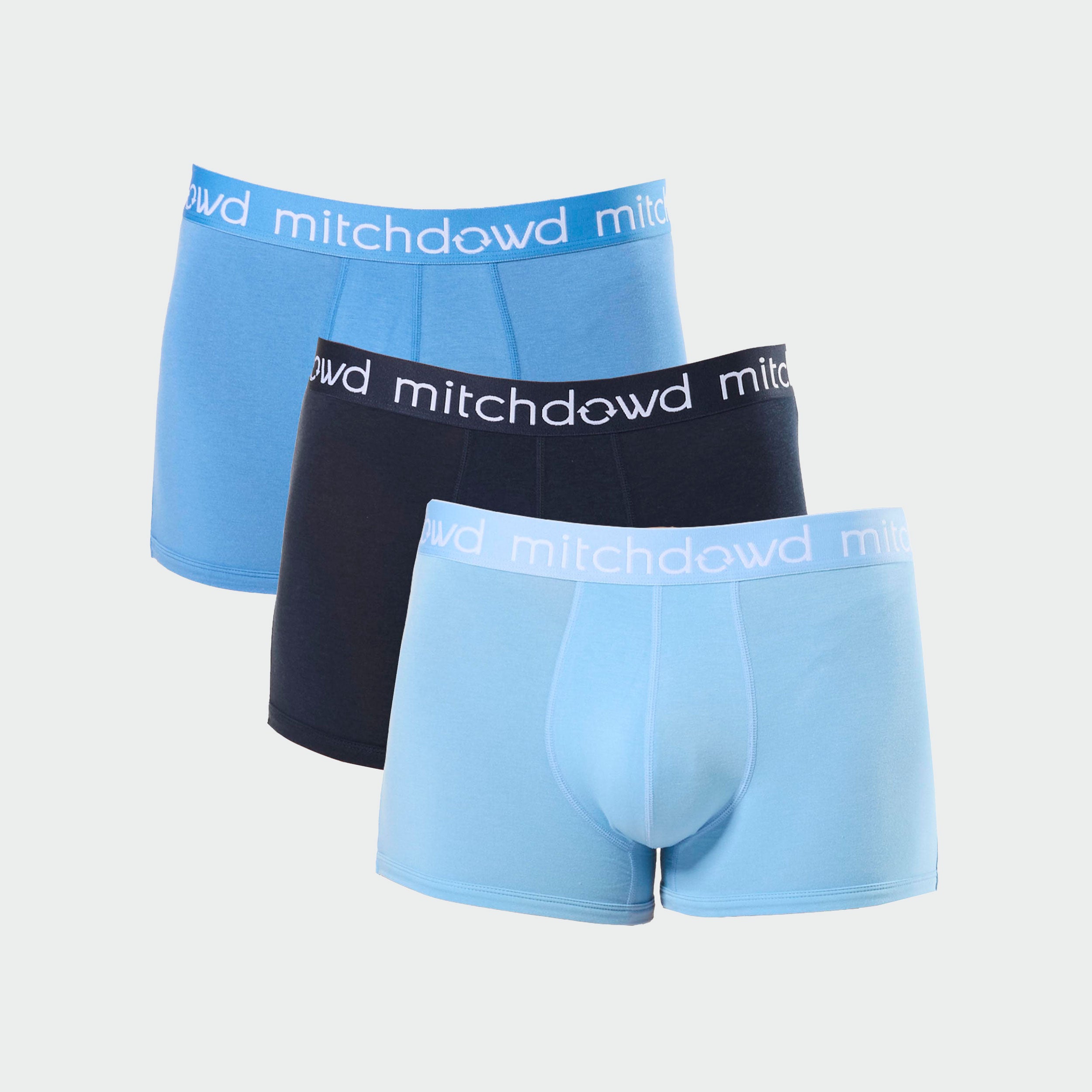 Men's Bamboo Trunk 3 Pack - Blues - Image 1