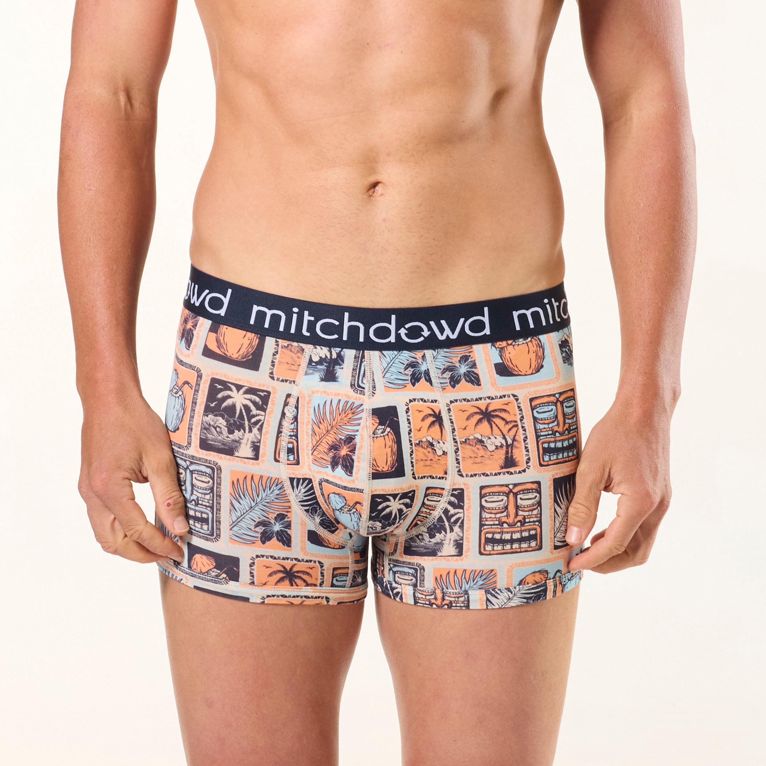 Men's Summer Tiles Bamboo Trunk 2 Pack - Navy - Image 2