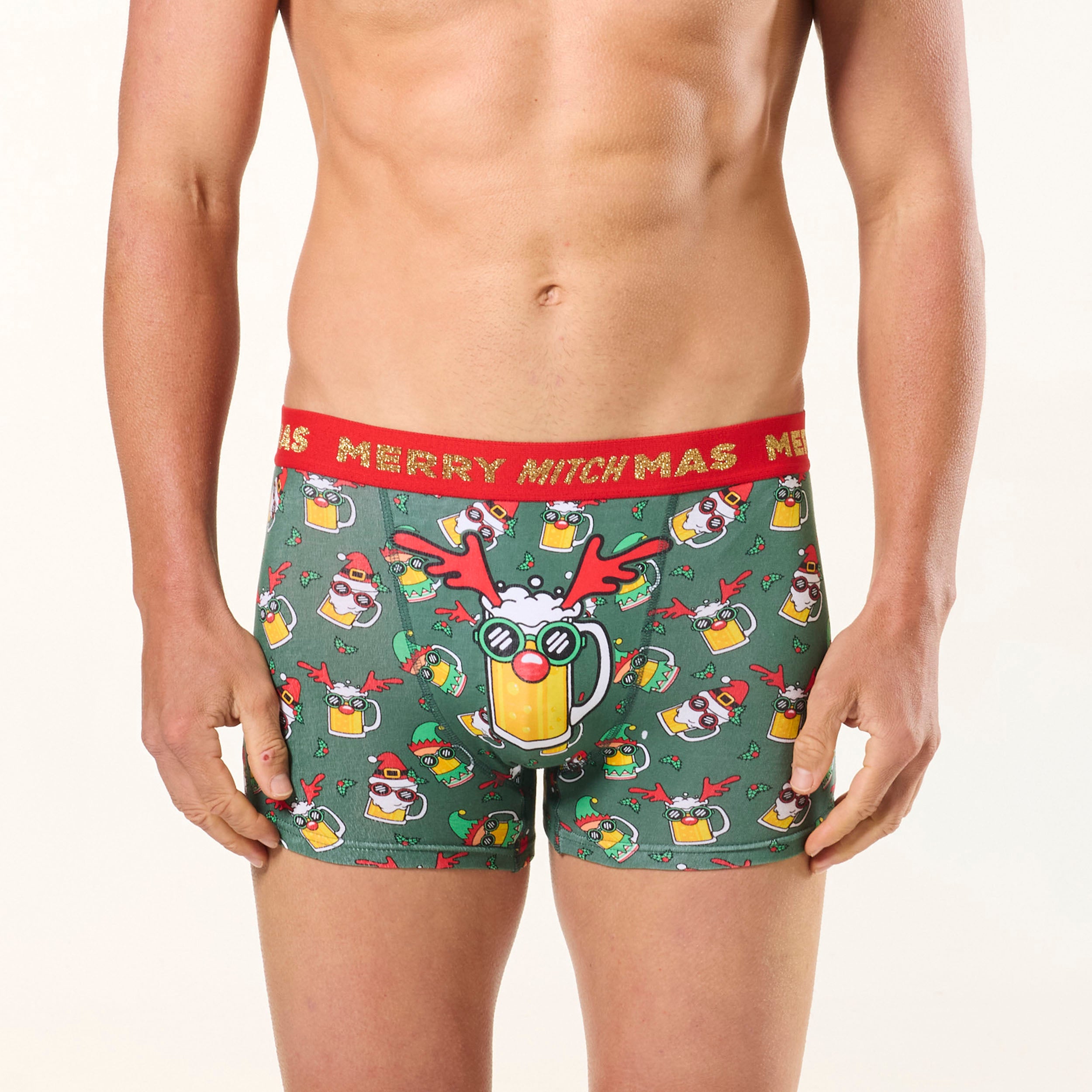 Men's Beermas Cotton Trunks - Green - Image 1