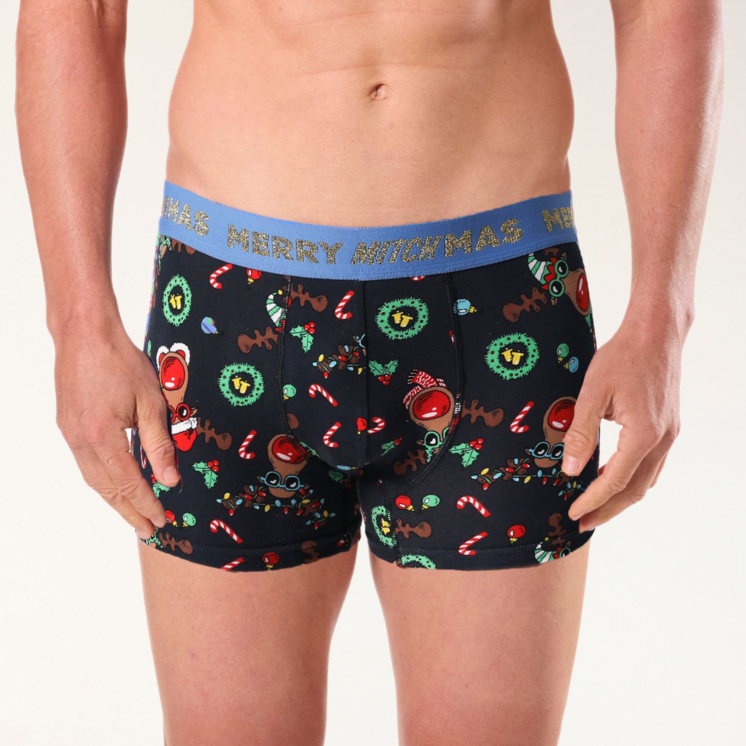 Men's Red Nose Cotton Trunks - Navy - Image 1