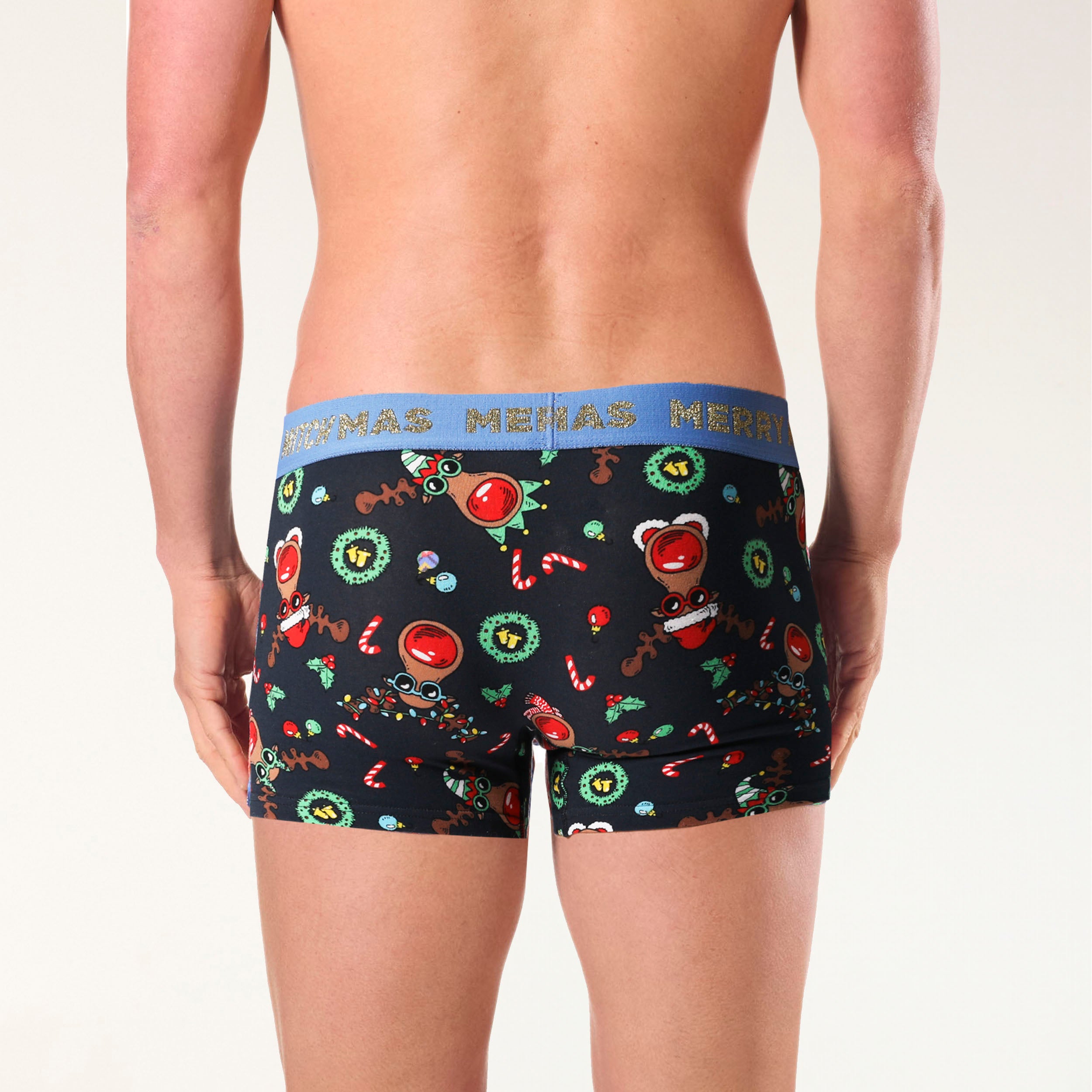 Men's Red Nose Cotton Trunks - Navy - Image 3