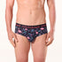 Men's Rolling Flamingos Bamboo Briefs - Black